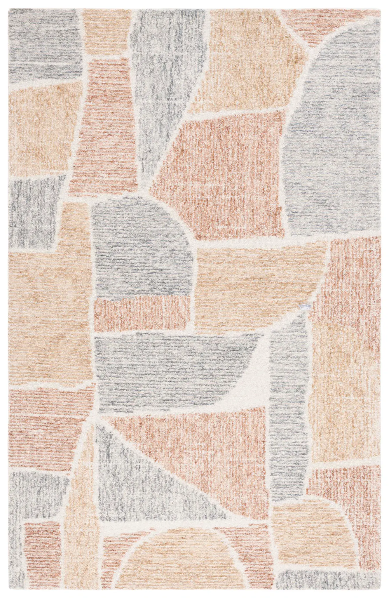 Metro Abstract Block Hand-Tufted Wool Rug