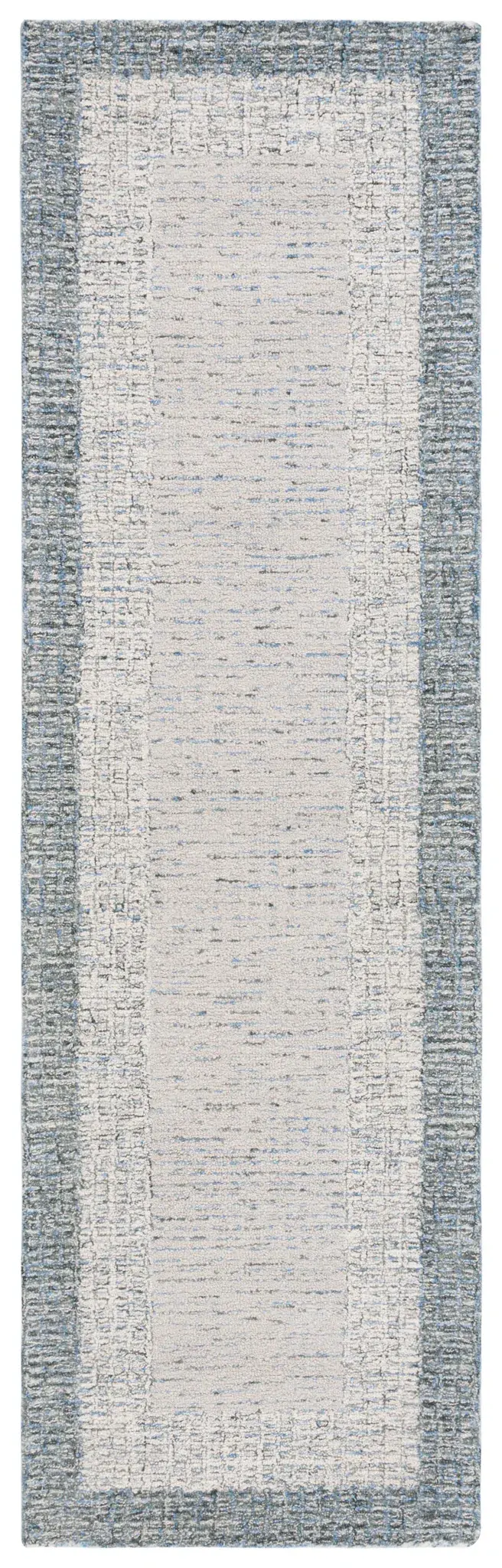Metro Modern Textured Border Hand-Tufted Wool Rug