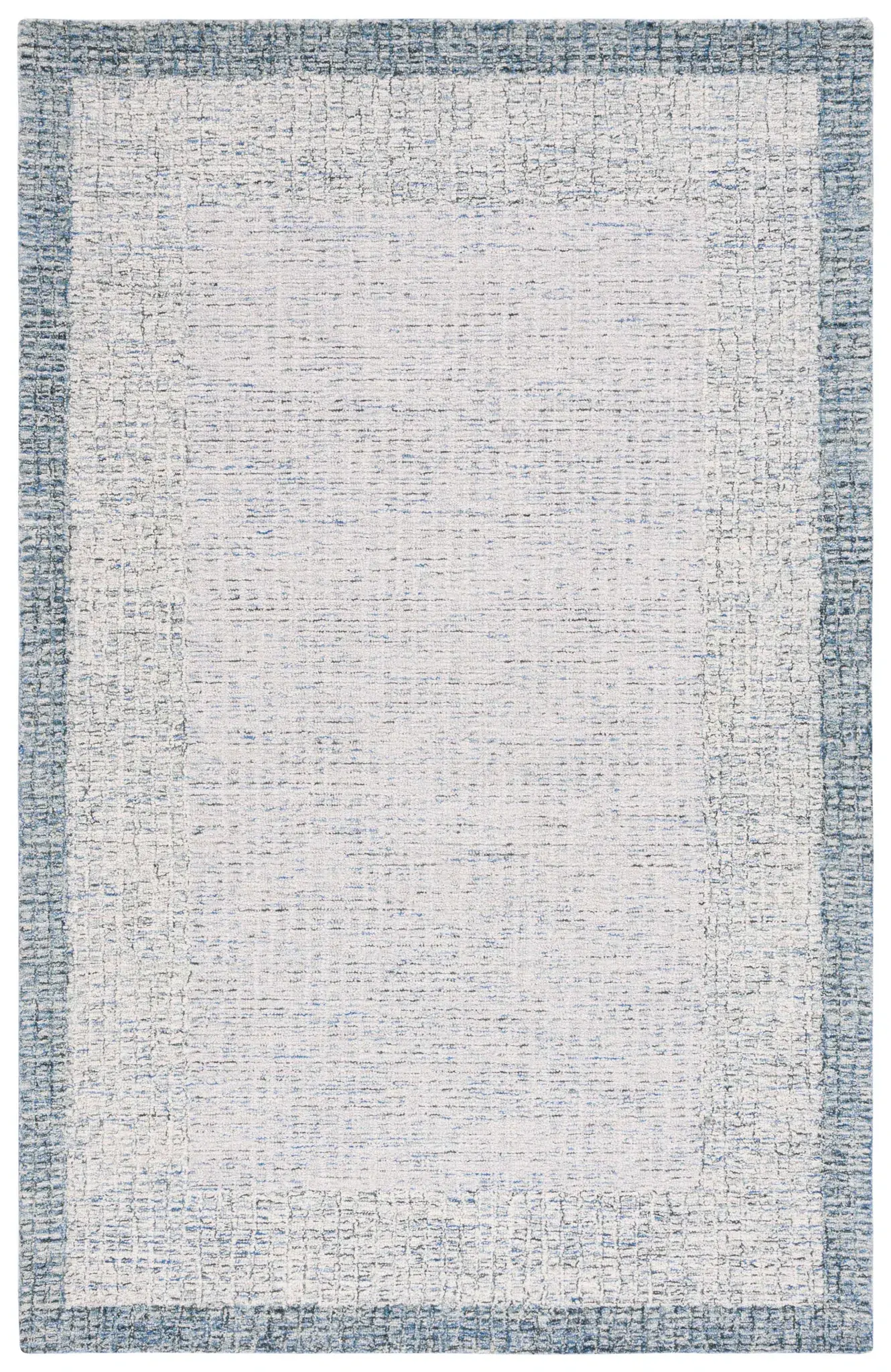 Metro Modern Textured Border Hand-Tufted Wool Rug