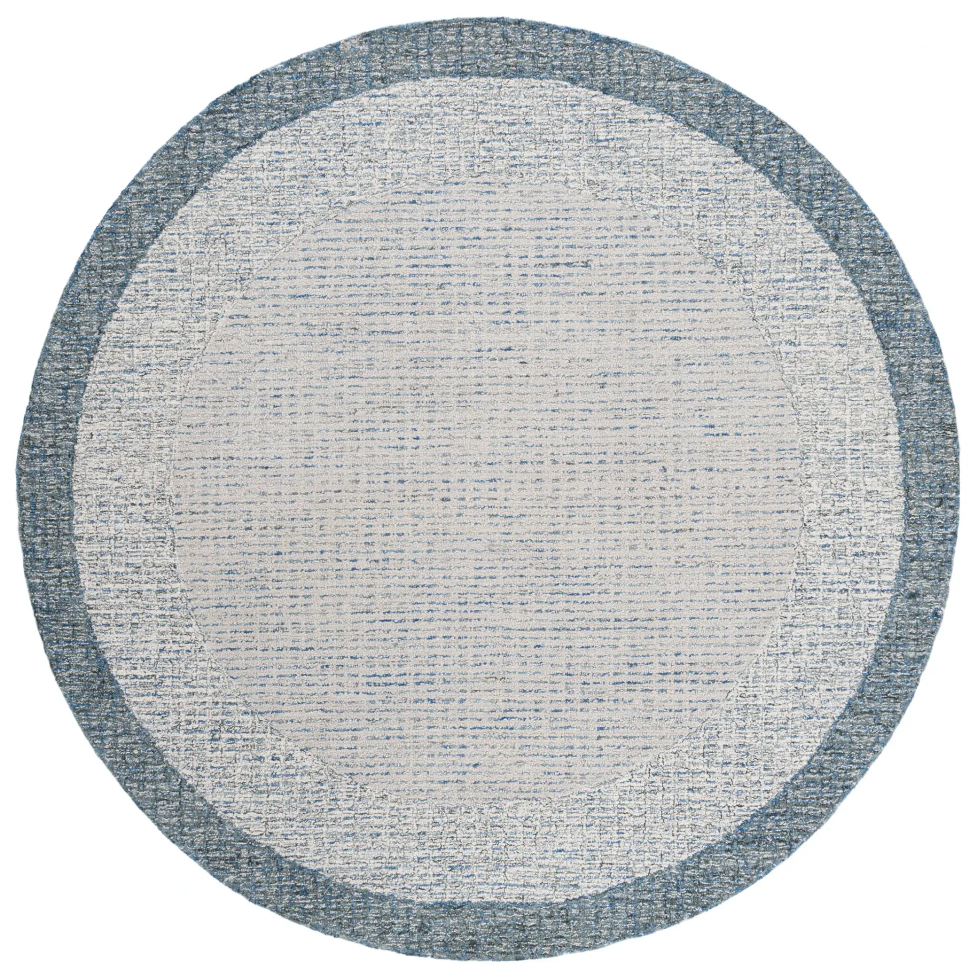 Metro Modern Textured Border Hand-Tufted Wool Rug