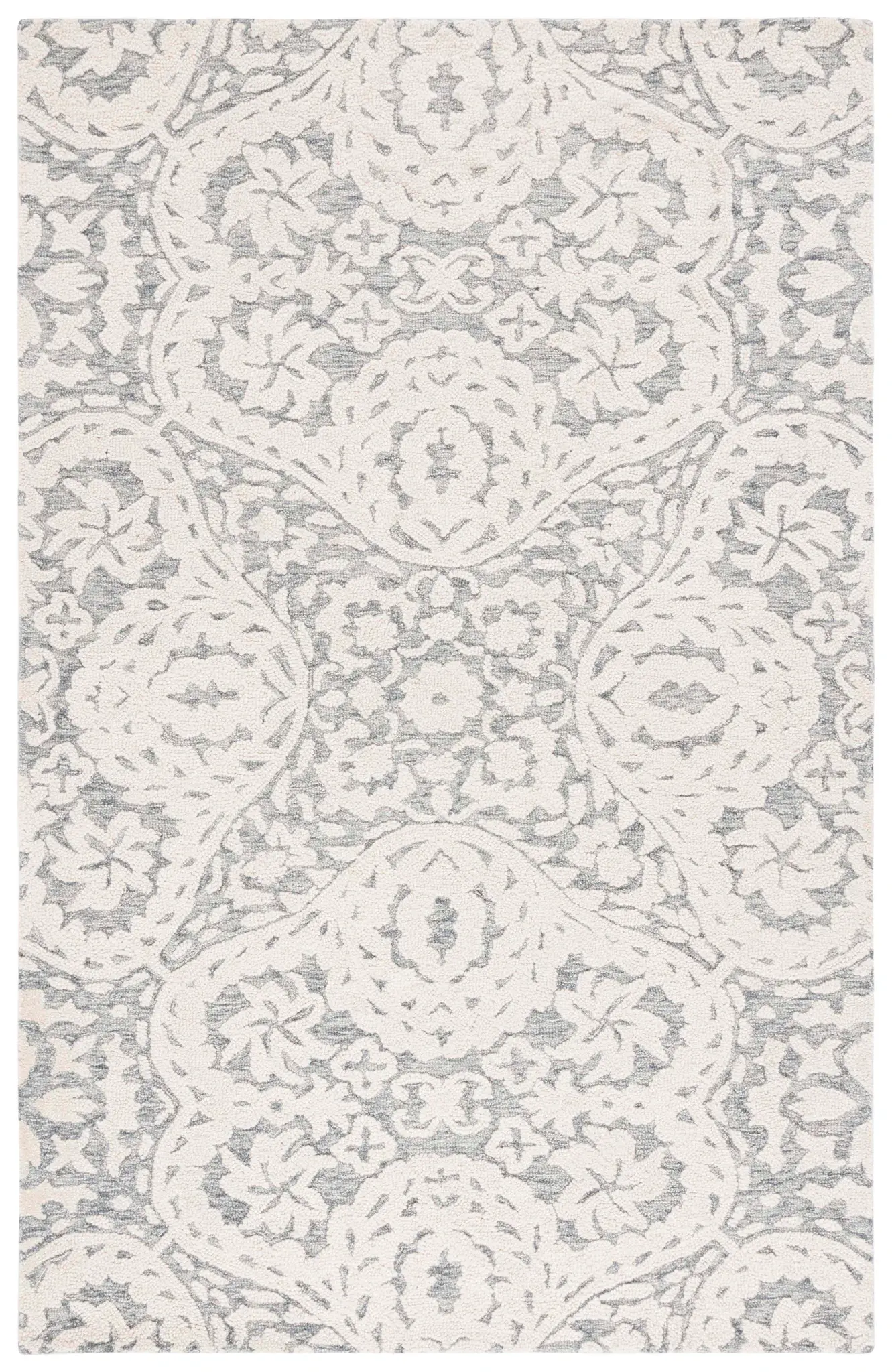 Metro Acanthus Ogee Trellis Hand-Tufted Wool Rug