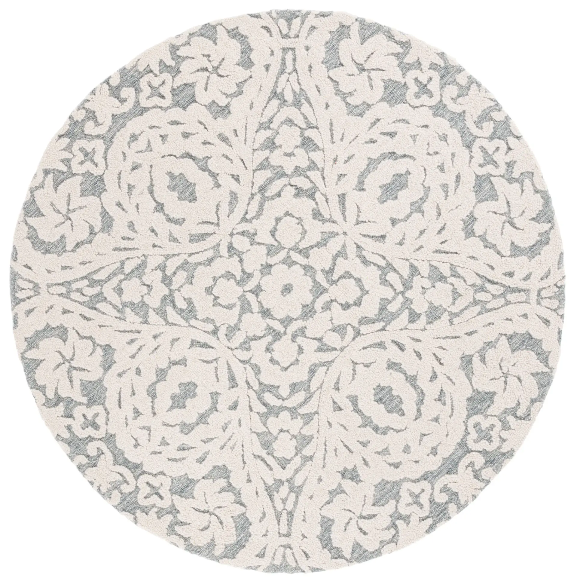 Metro Acanthus Ogee Trellis Hand-Tufted Wool Rug