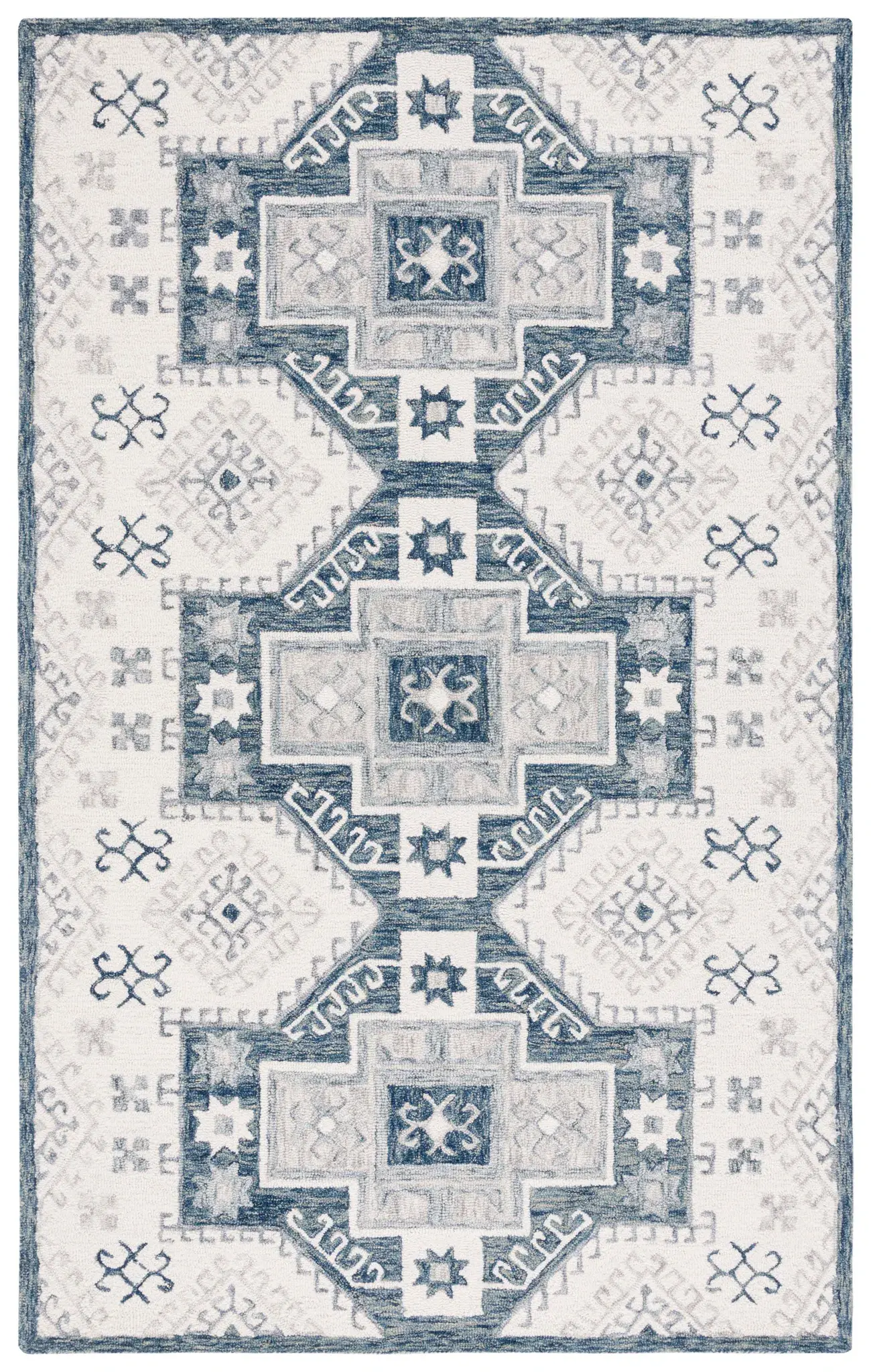 Metro Tribal Medallion Hand-Tufted Wool Rug