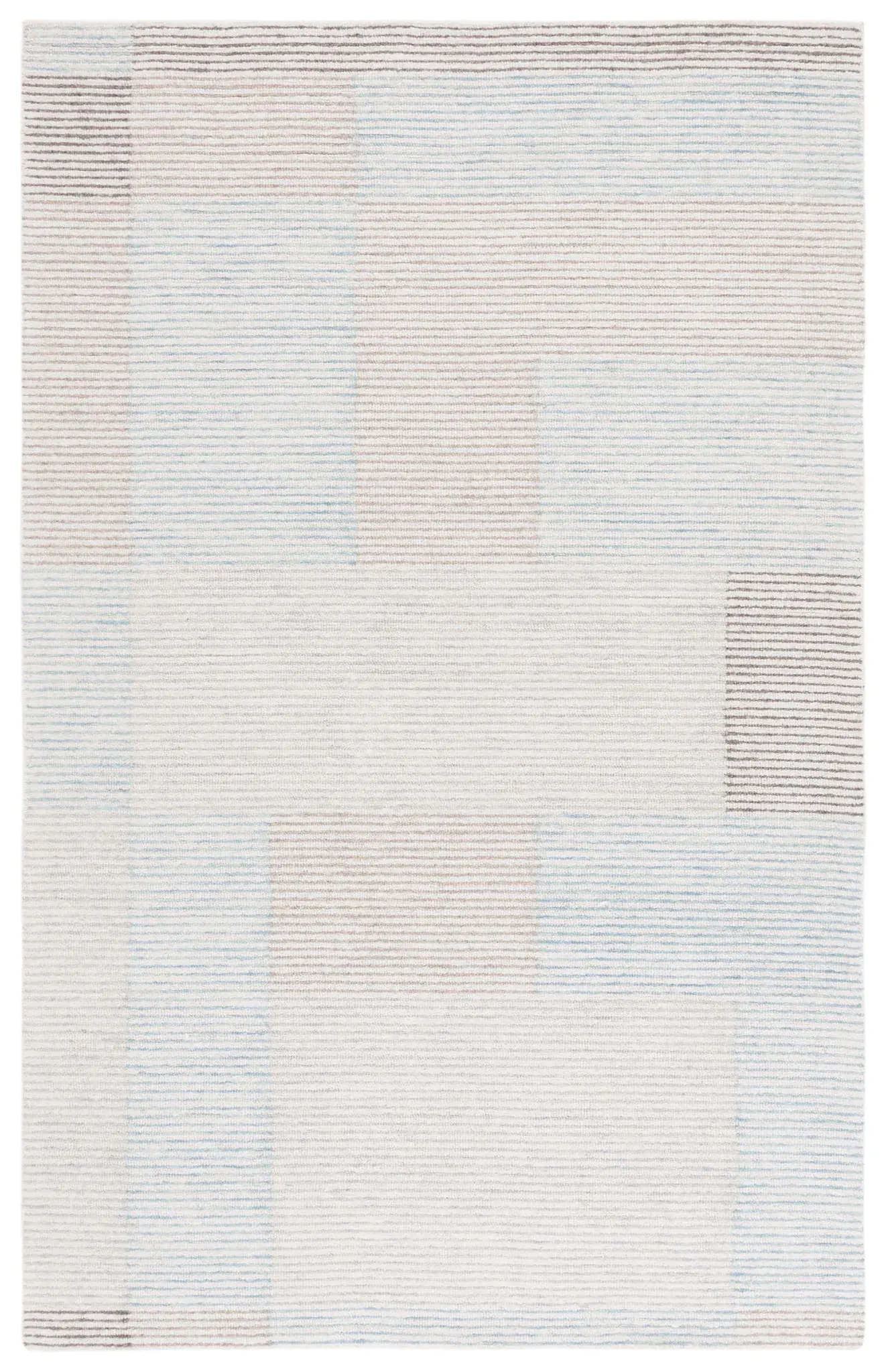 Metro Linear Color Block Hand-Tufted Wool Rug