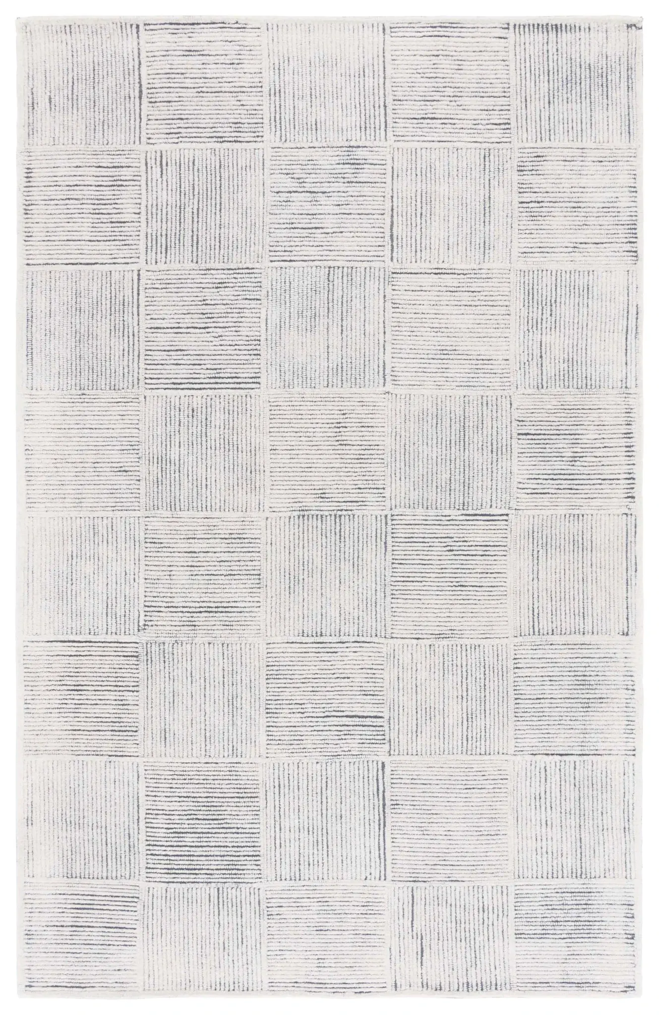 Metro Modern Checkerboard Hand-Tufted Wool Rug