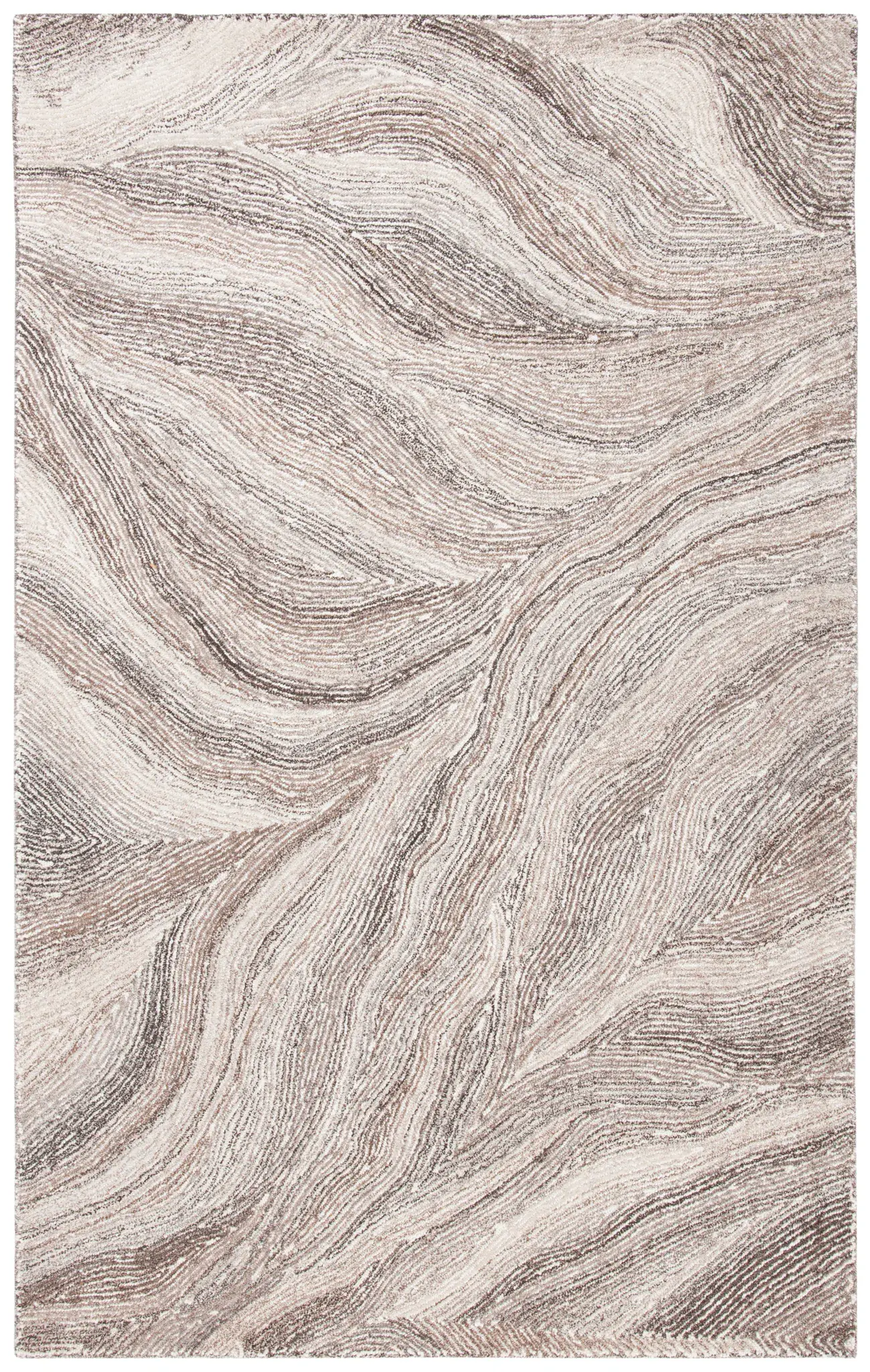 Metro Wavy Line Hand-Tufted Wool Rug