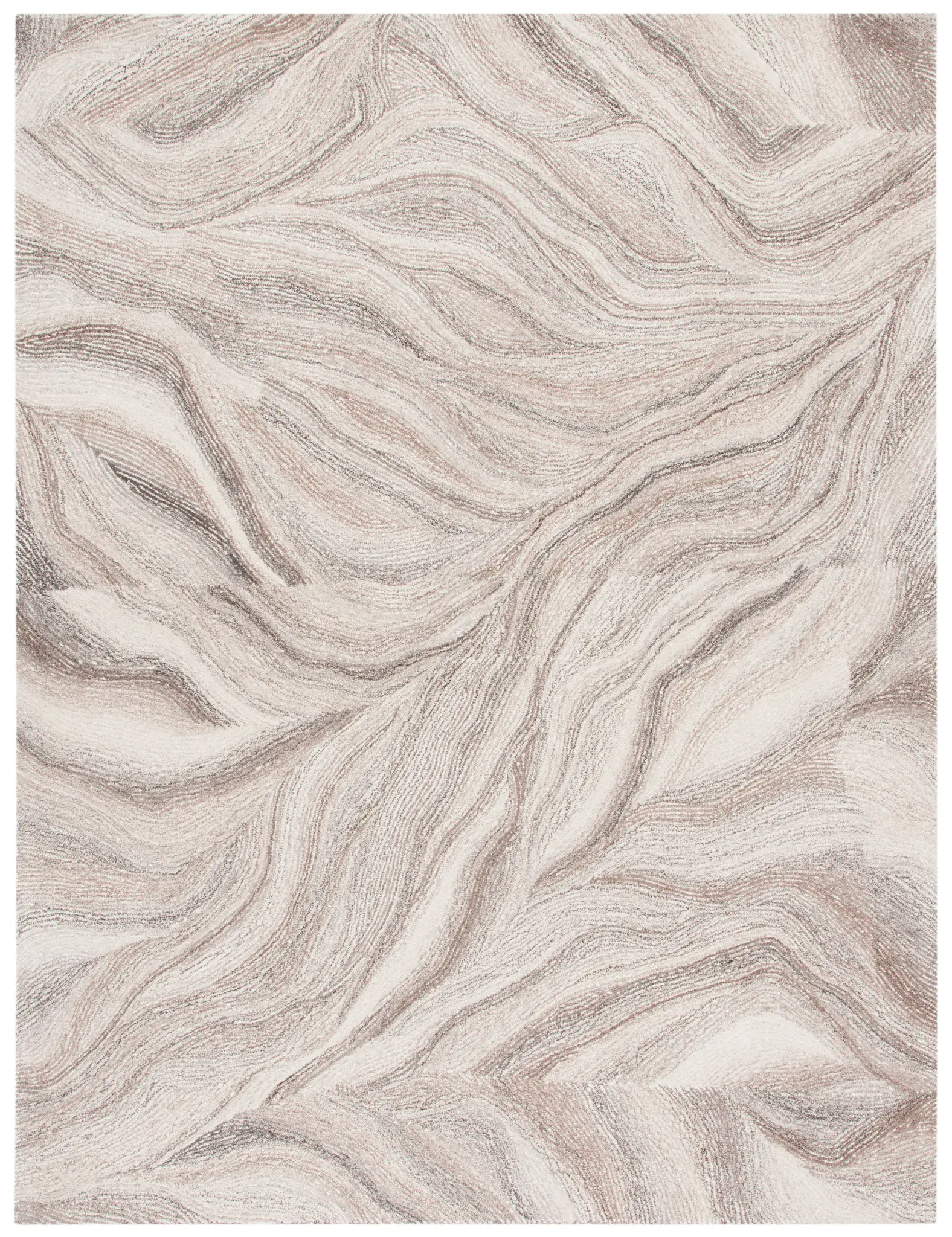 Metro Wavy Line Hand-Tufted Wool Rug