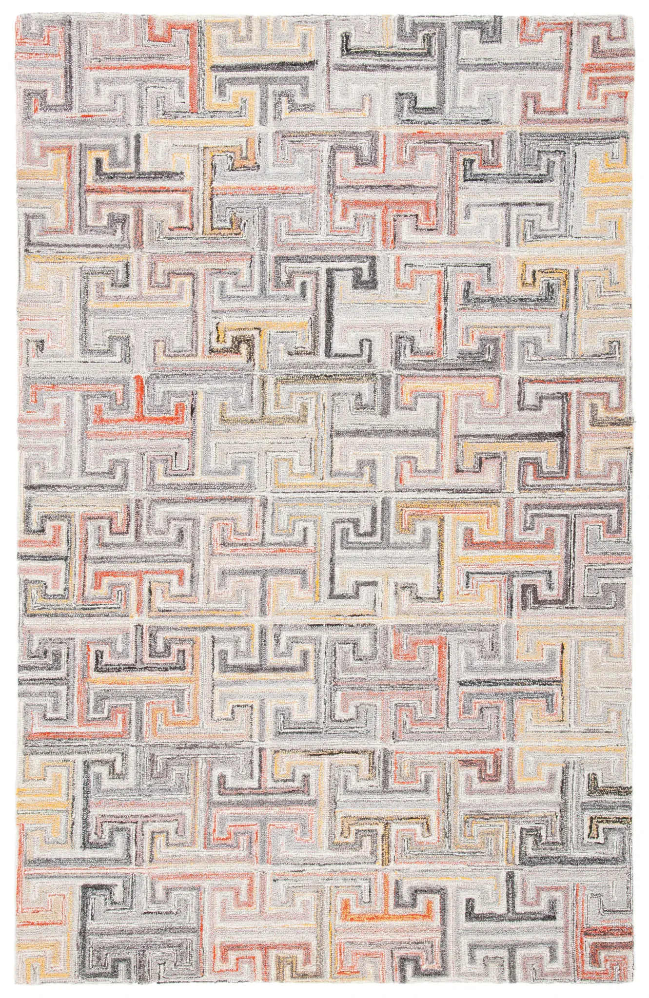Metro Greek Key Hand-Tufted Rug