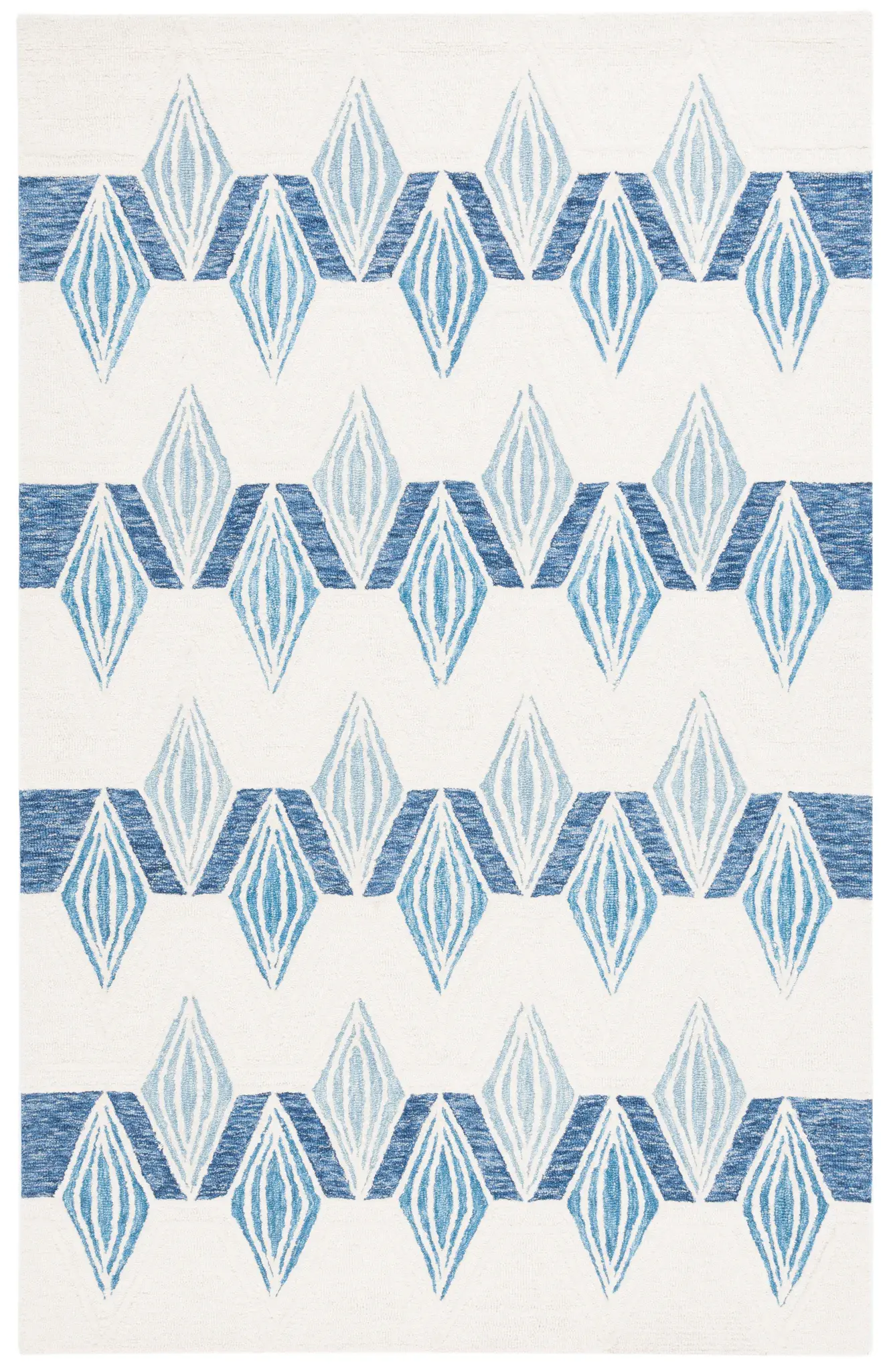 Metro Chevron Diamond Hand-Tufted Wool Rug