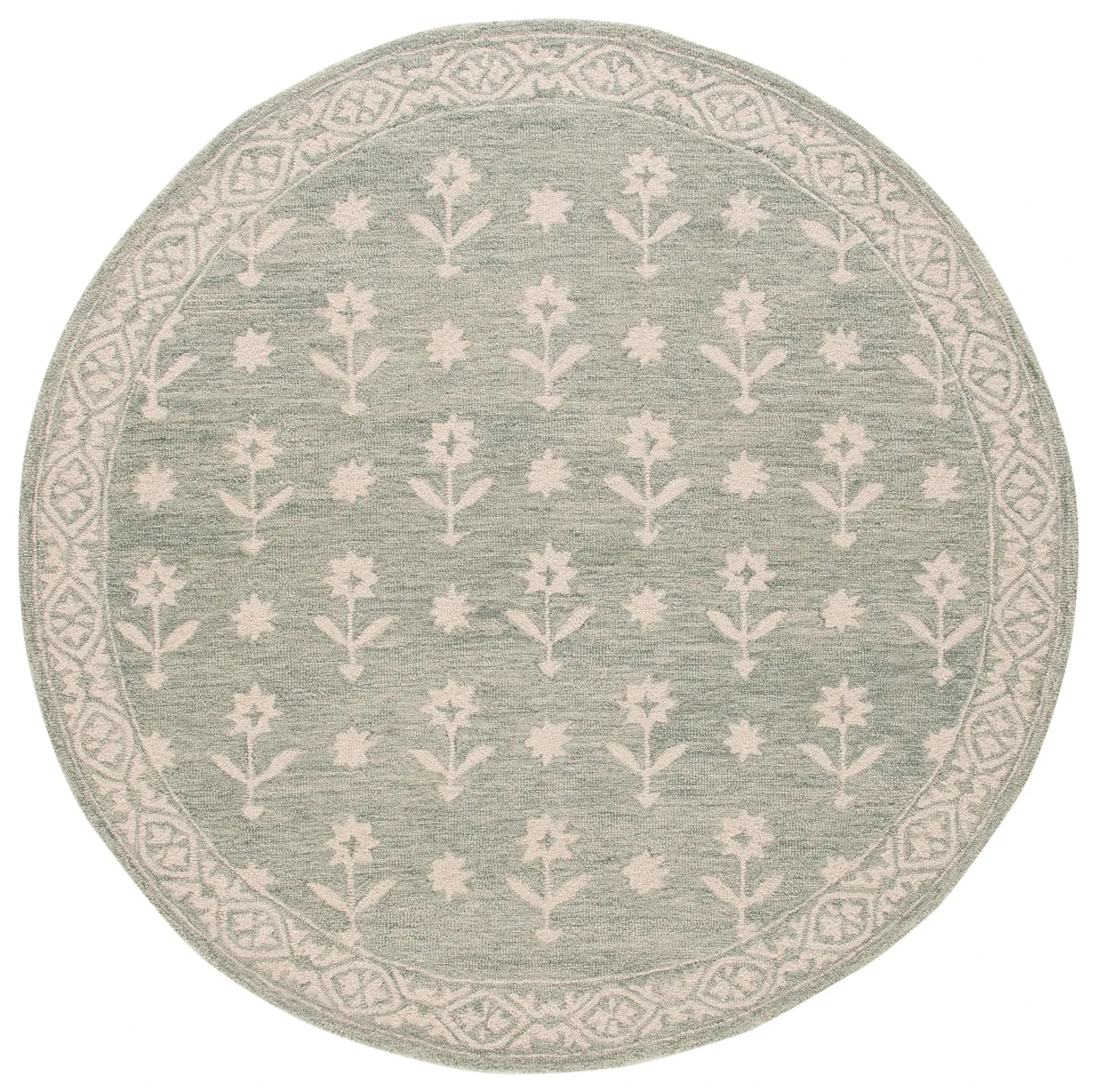 Metro Folk Floral Hand-Tufted Wool Rug