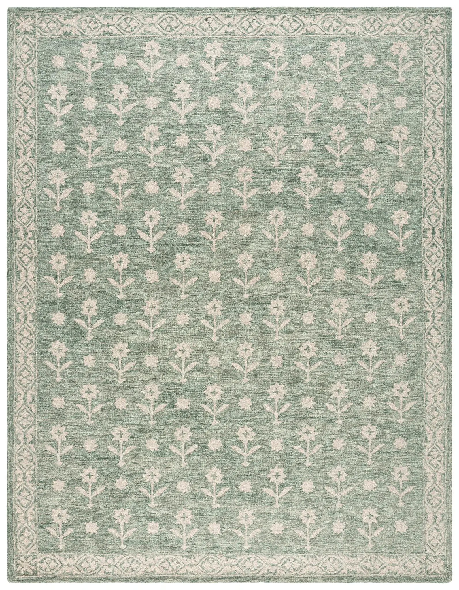 Metro Folk Floral Hand-Tufted Wool Rug