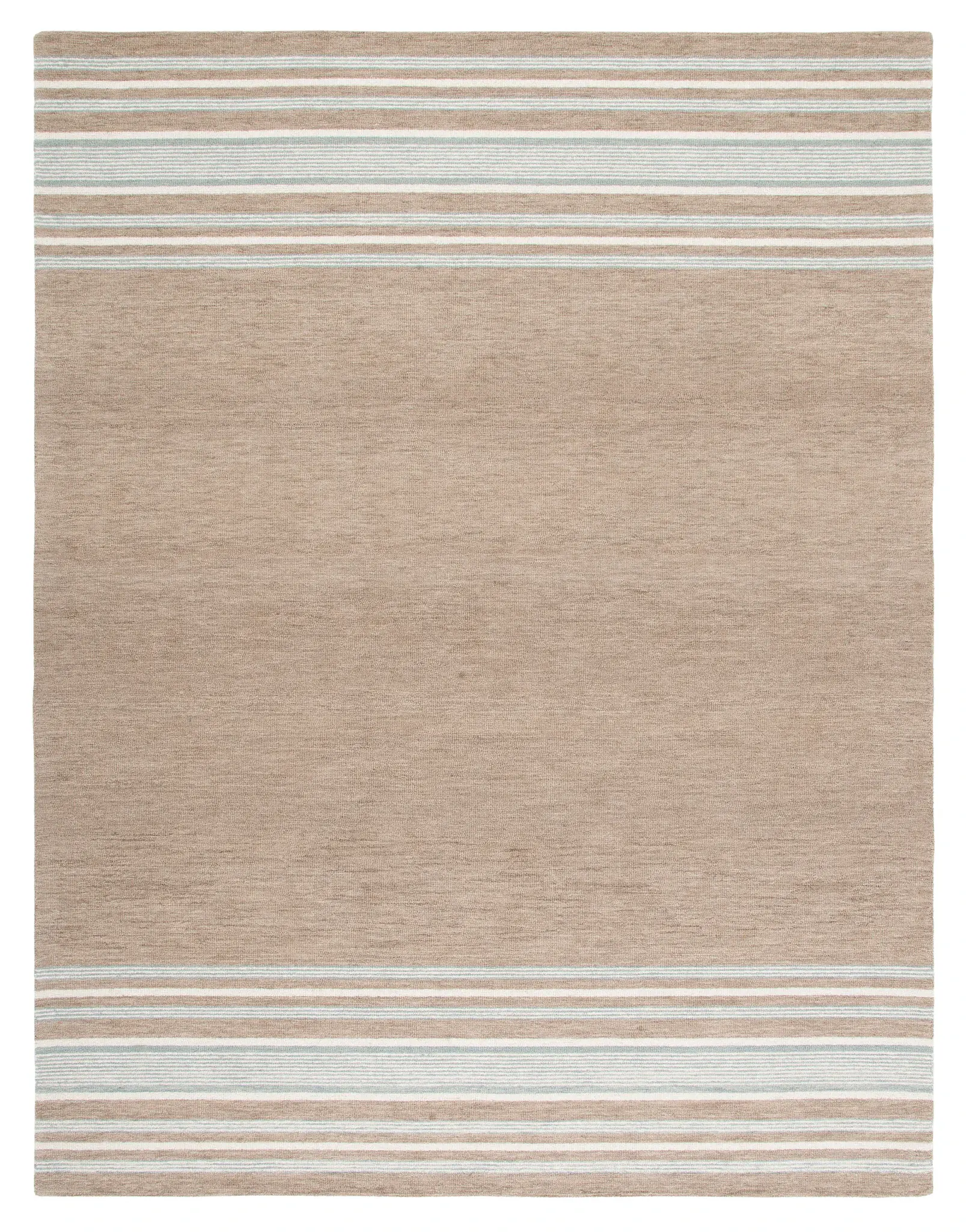 Metro Striped Border Hand-Tufted Rug