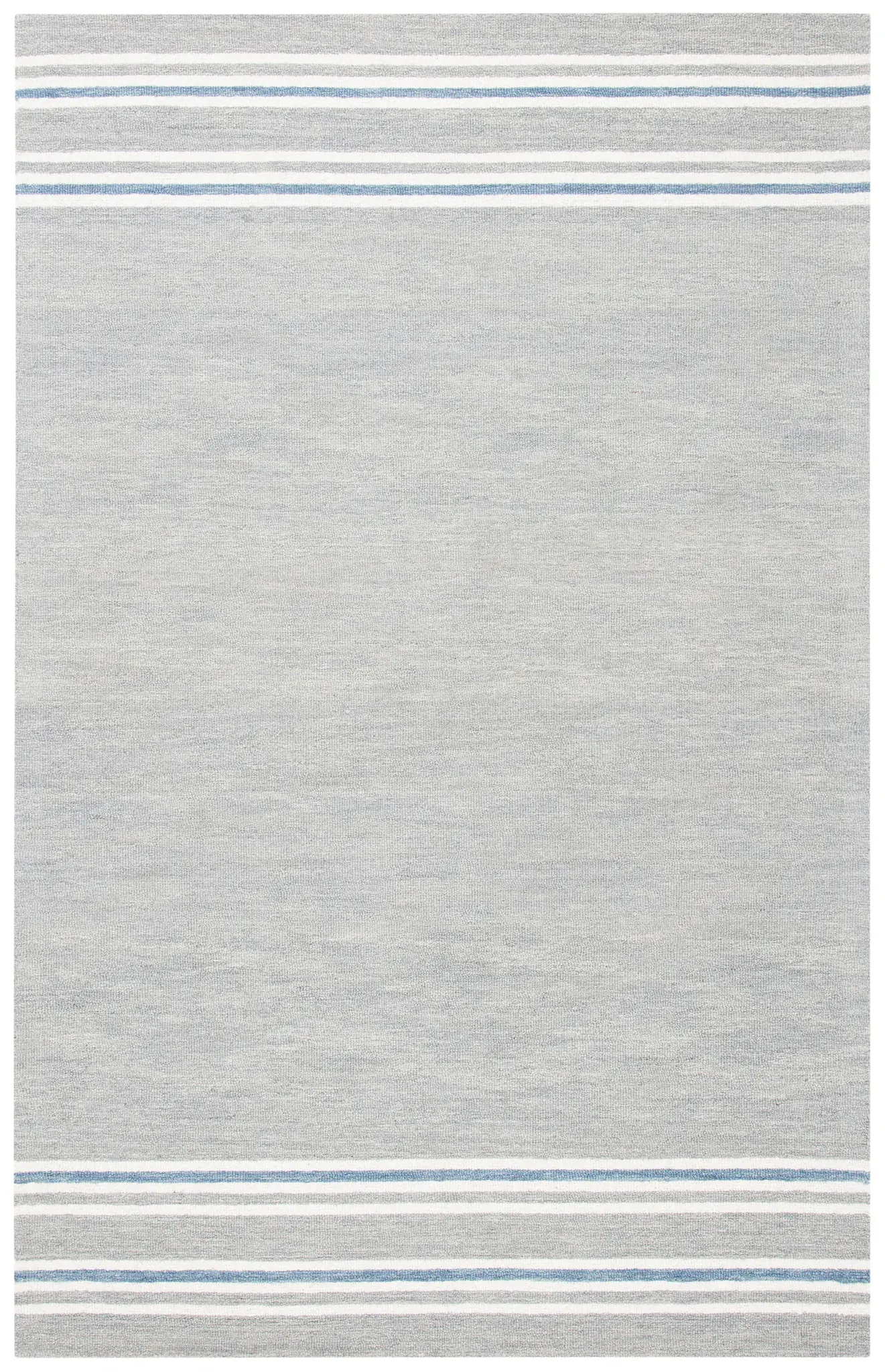 Metro Striped Border Hand-Tufted Wool Rug