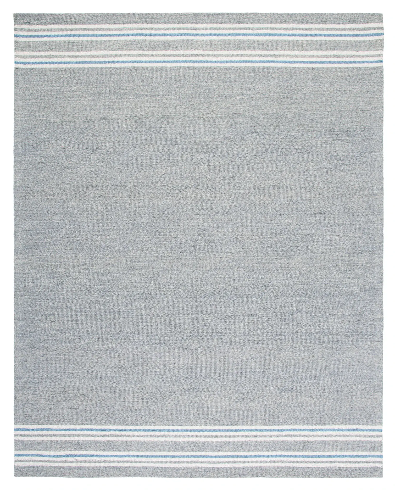 Metro Striped Border Hand-Tufted Wool Rug