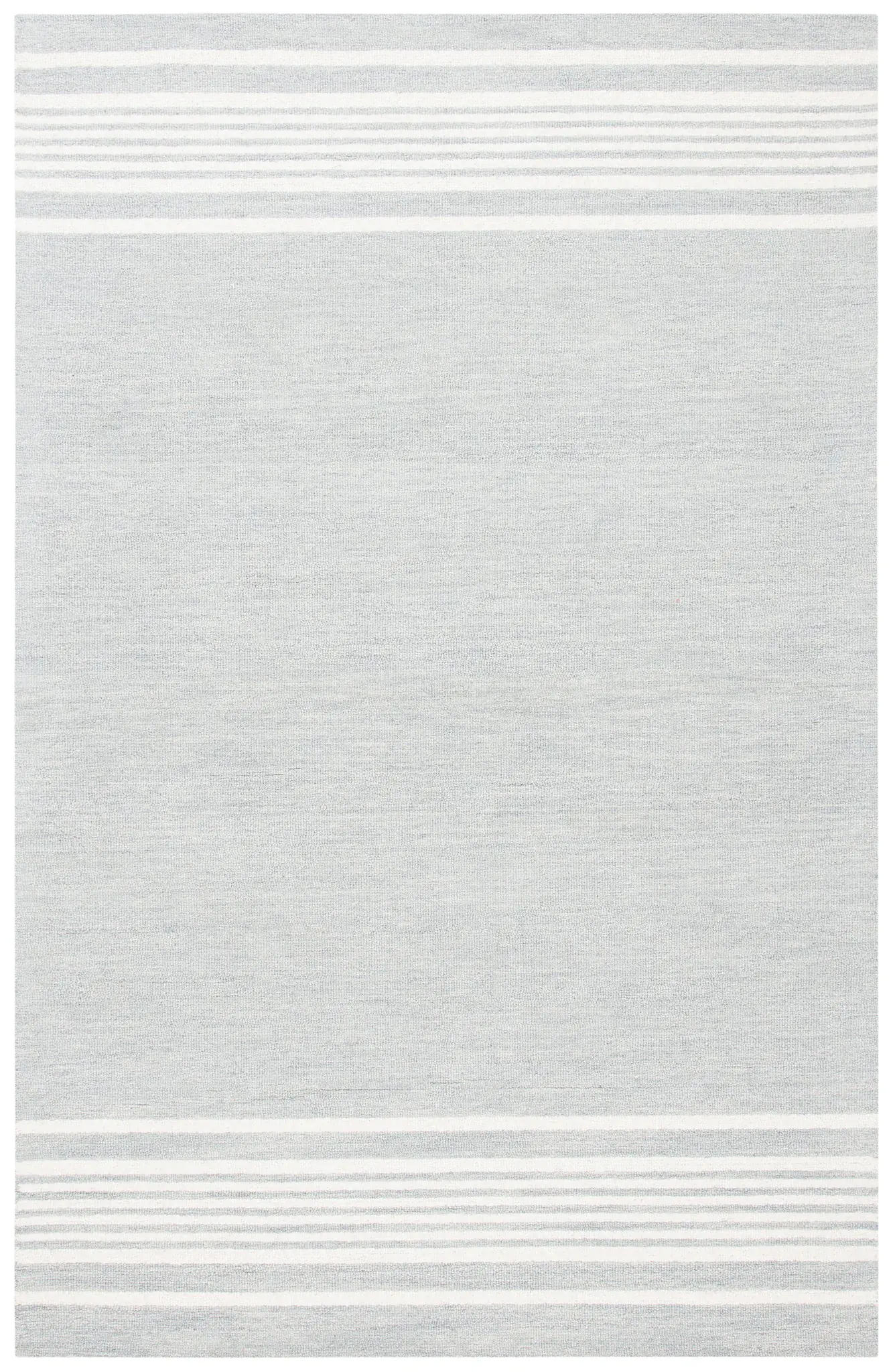 Metro Striped Border Hand-Tufted Wool Rug