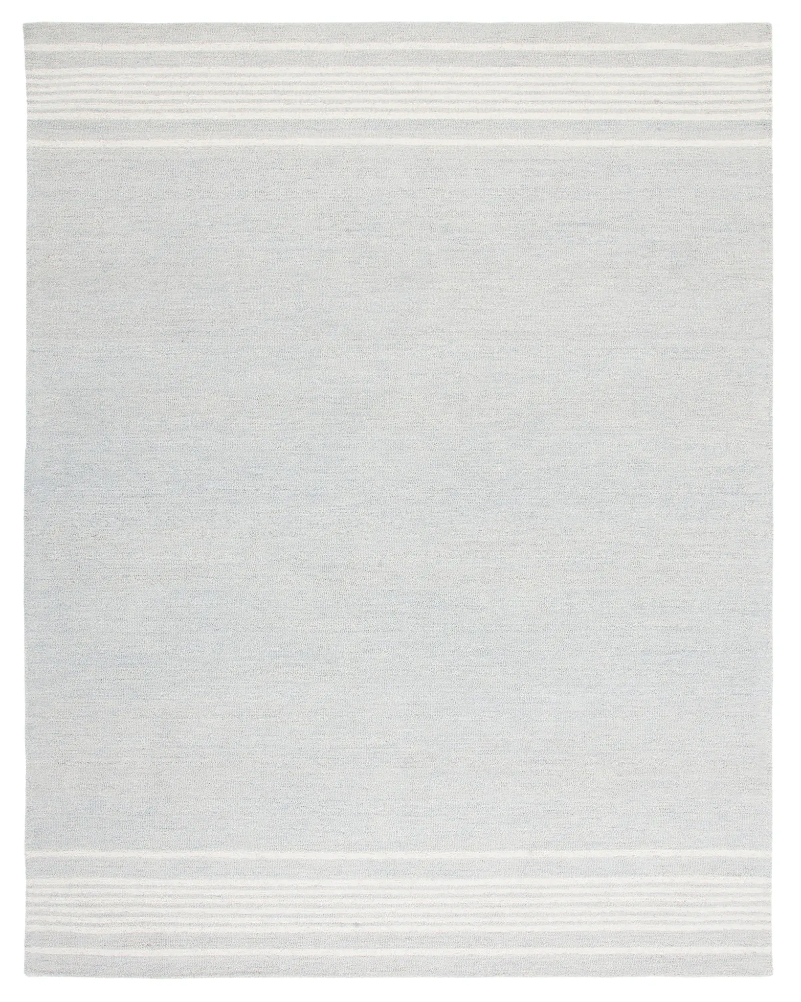Metro Striped Border Hand-Tufted Wool Rug