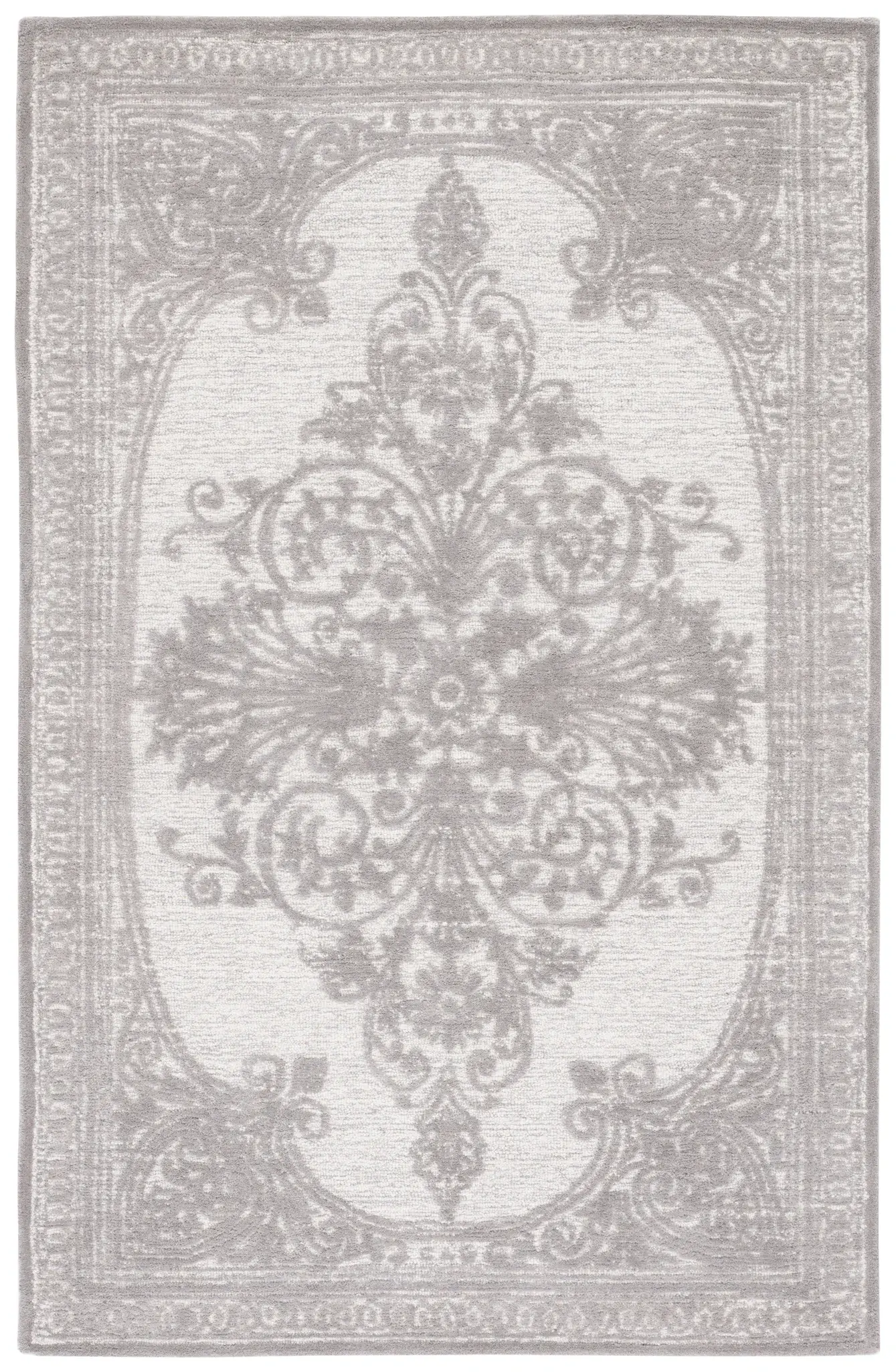 Metro Scroll Medallion Hand-Tufted Wool Rug