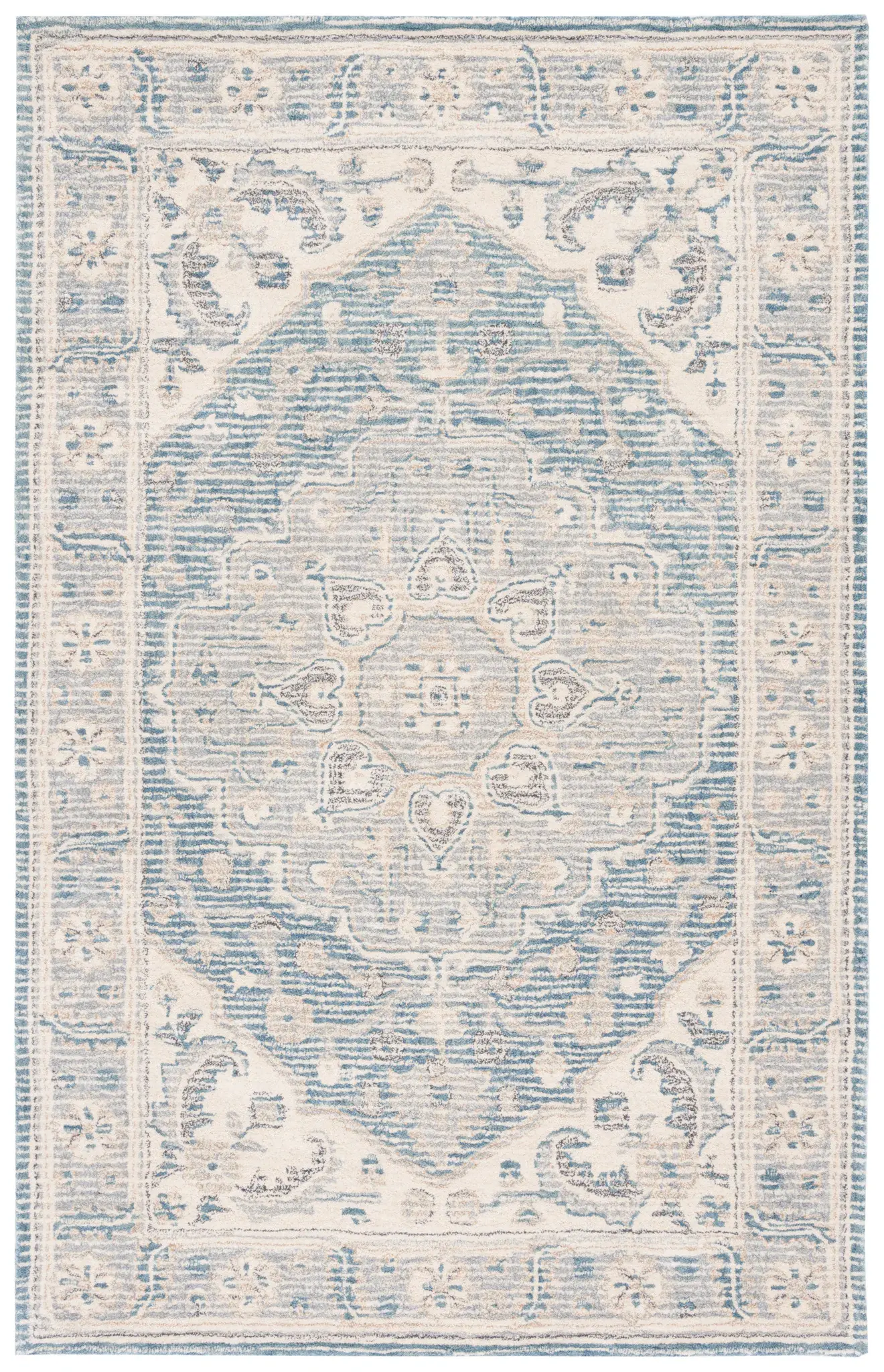 Metro Framed Medallion Hand-Tufted Wool Rug