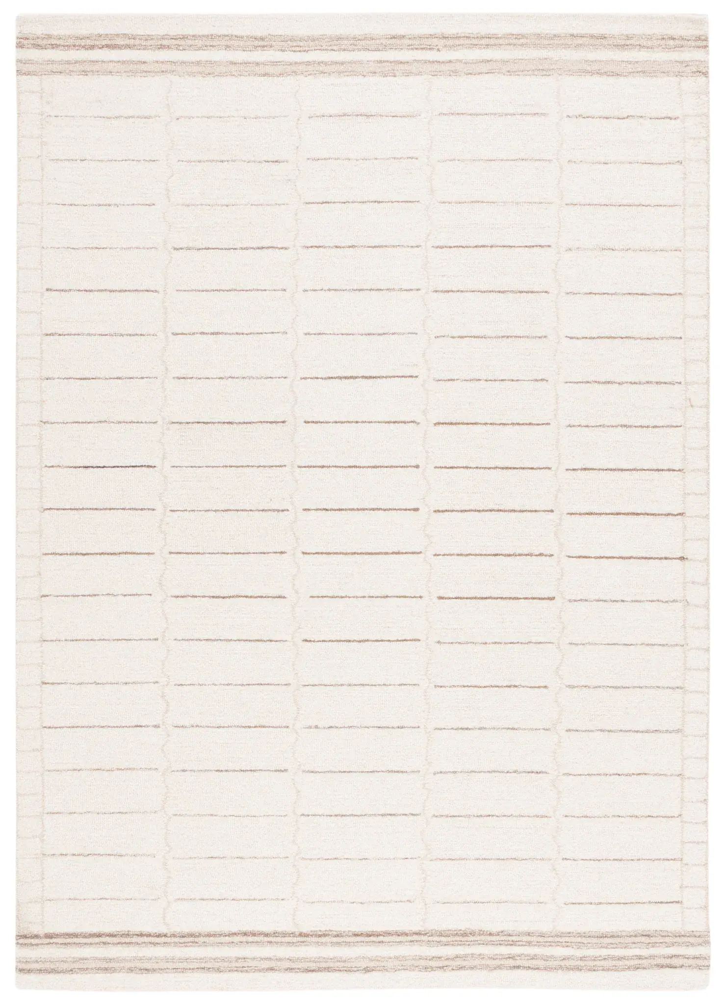 Metro Bordered Grid Hand-Tufted Wool Rug