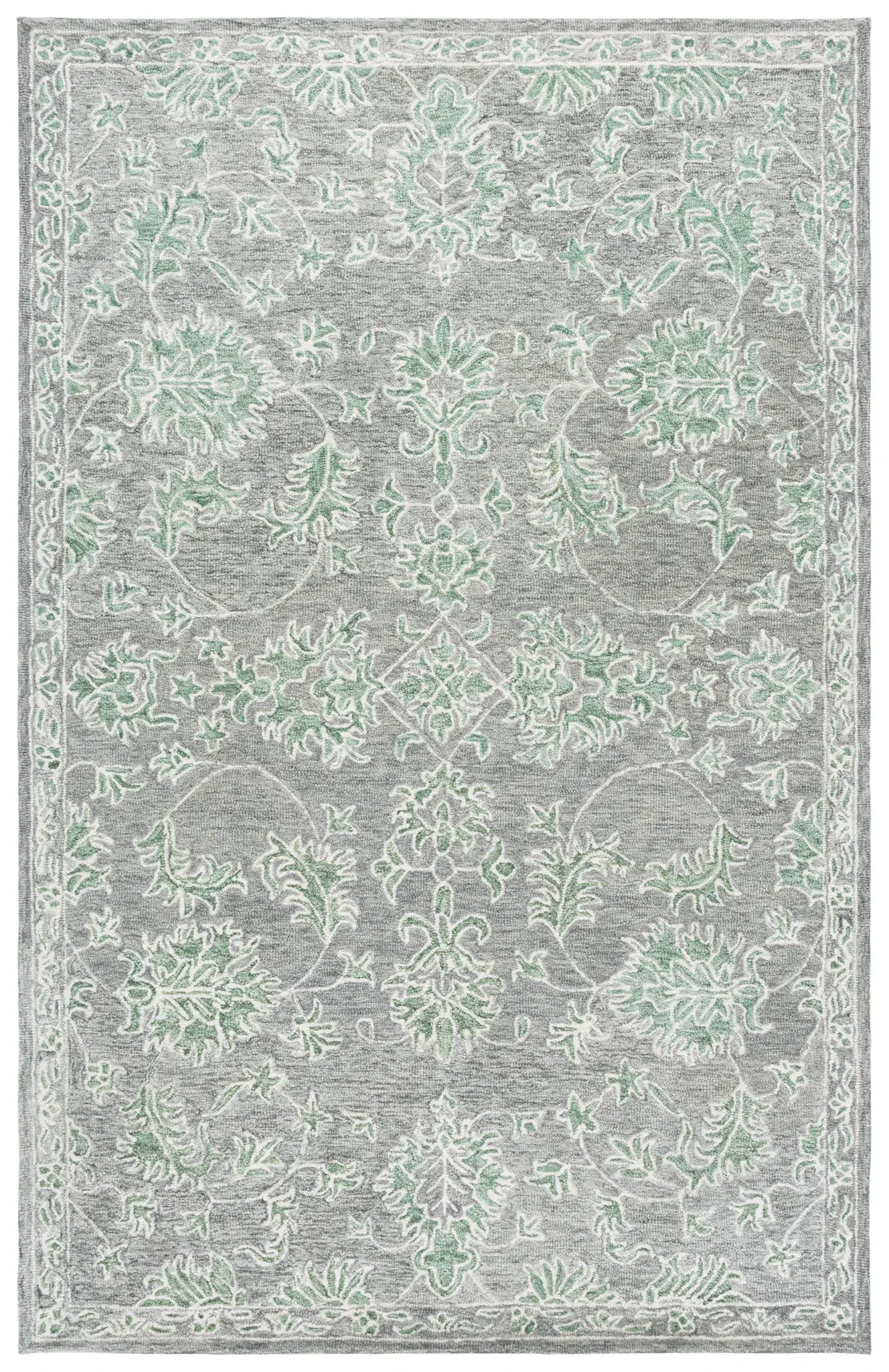Metro Acanthus Scroll Hand-Tufted Wool Rug