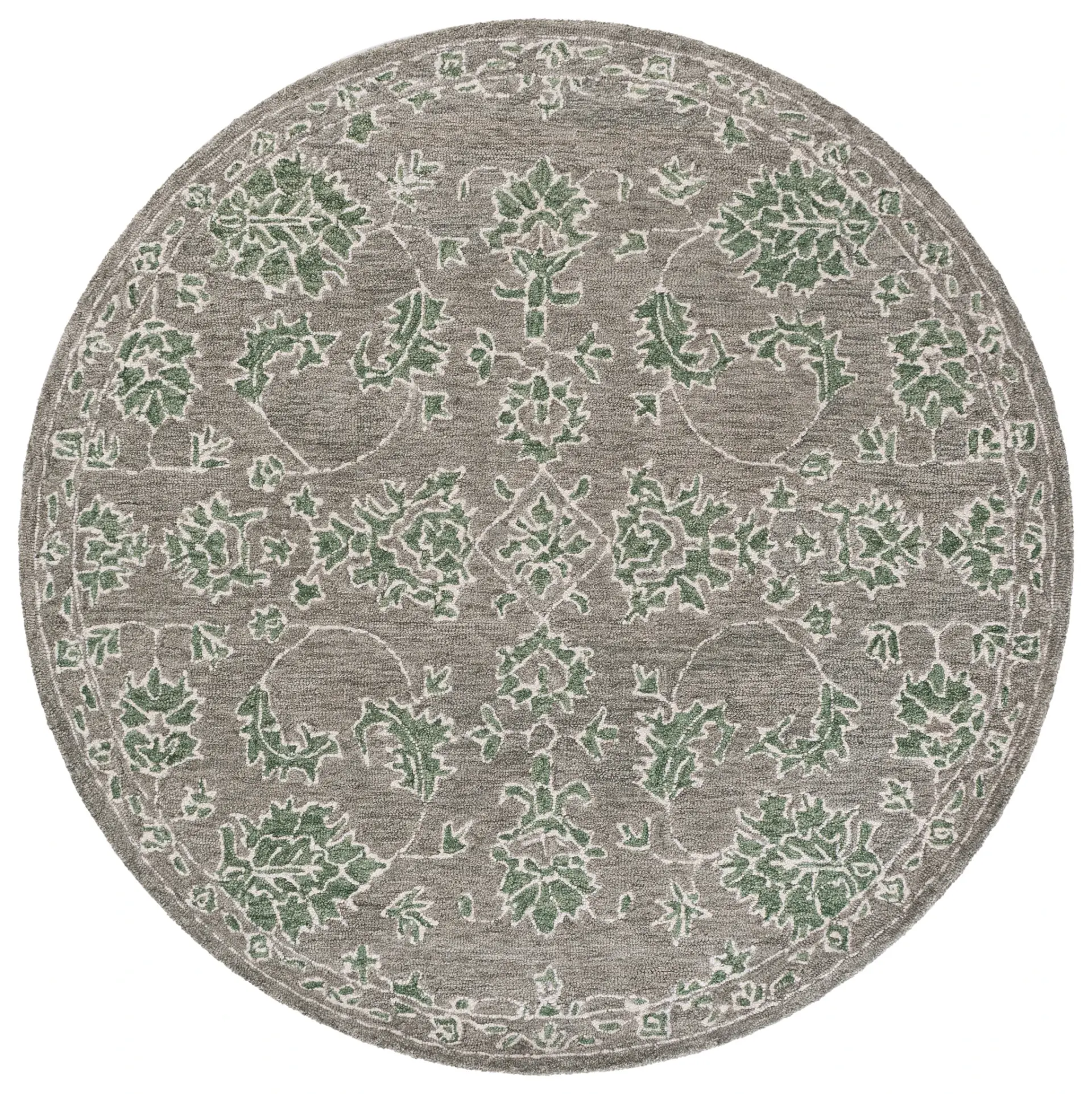 Metro Acanthus Scroll Hand-Tufted Wool Rug