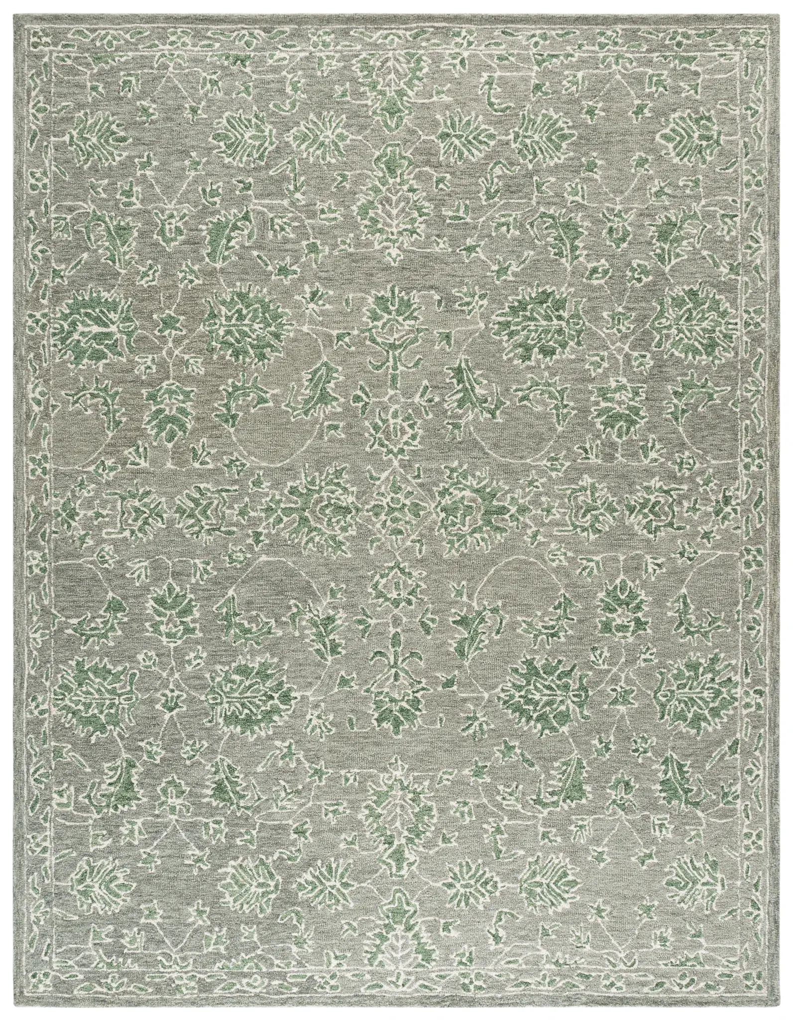 Metro Acanthus Scroll Hand-Tufted Wool Rug