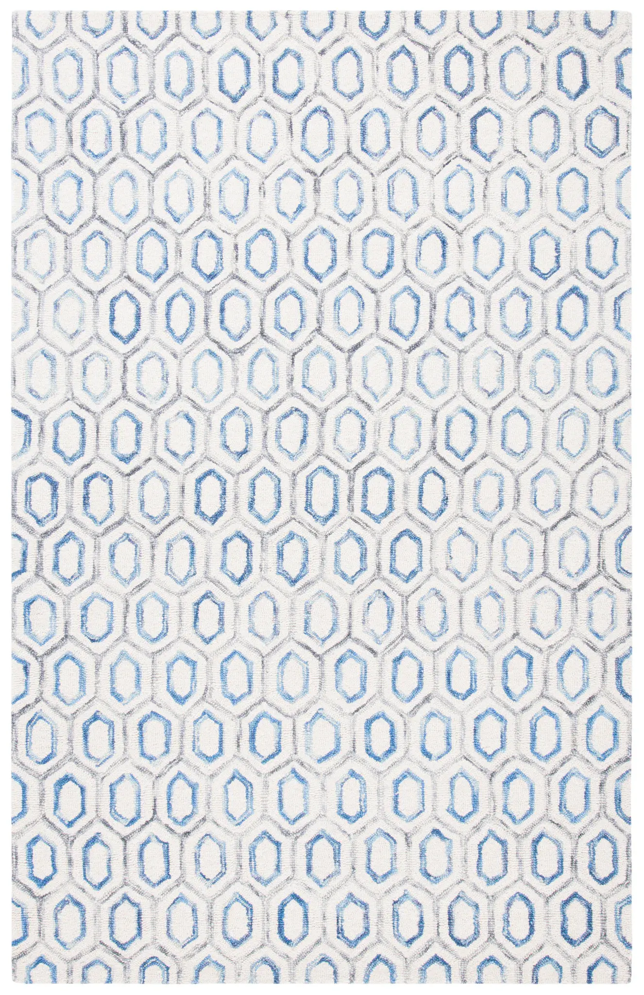 Metro Modern Honeycomb Hand-Tufted Wool Rug