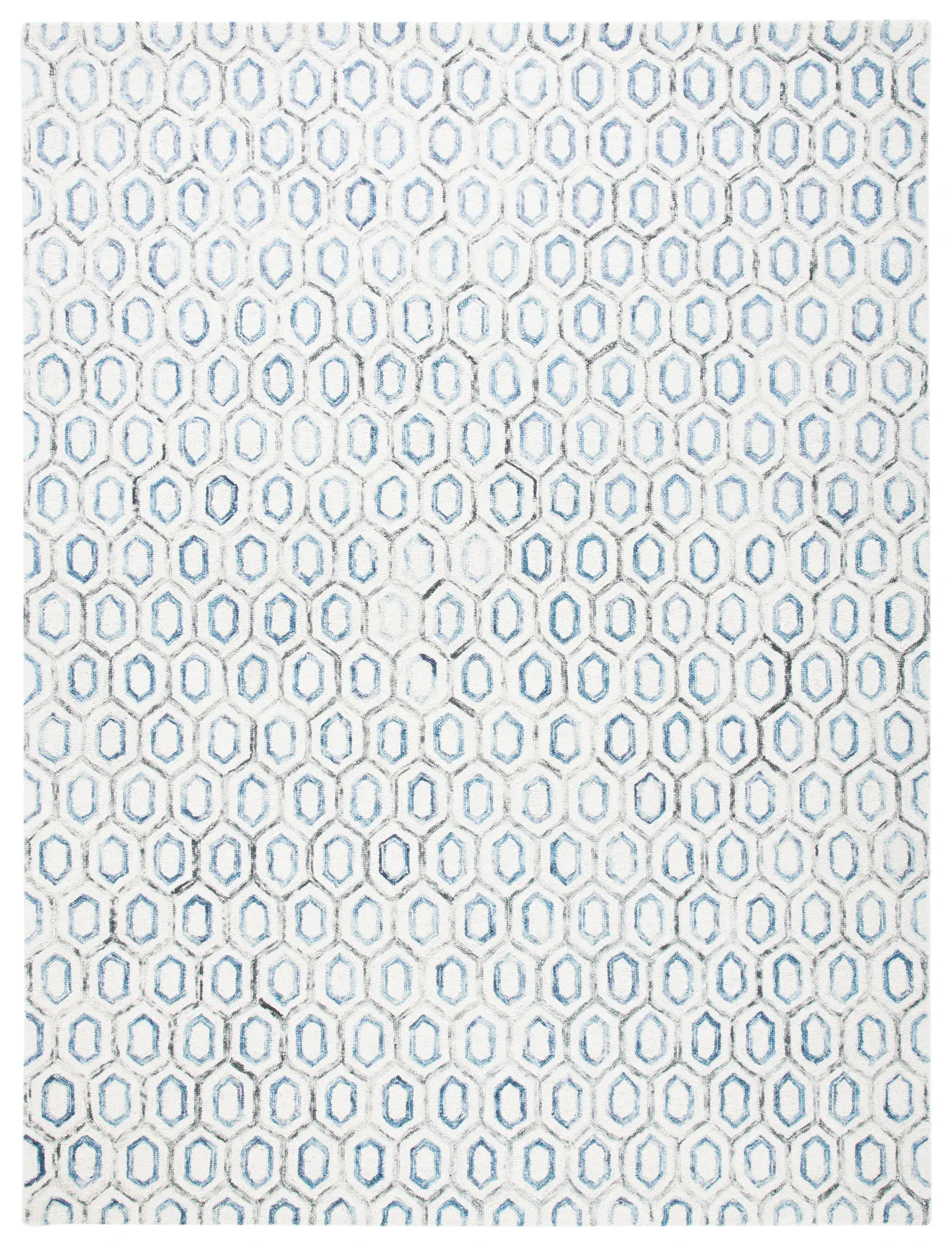 Metro Modern Honeycomb Hand-Tufted Wool Rug