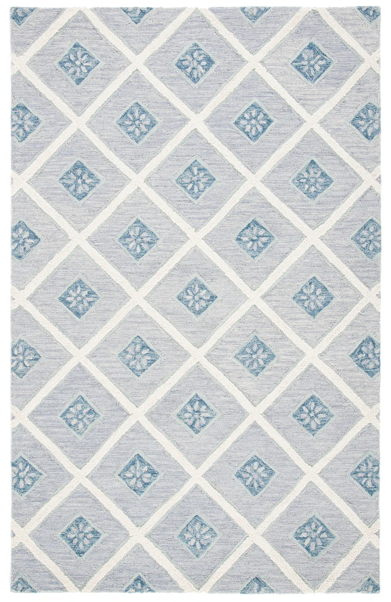 Metro Trellis Floral Hand-Tufted Wool Rug