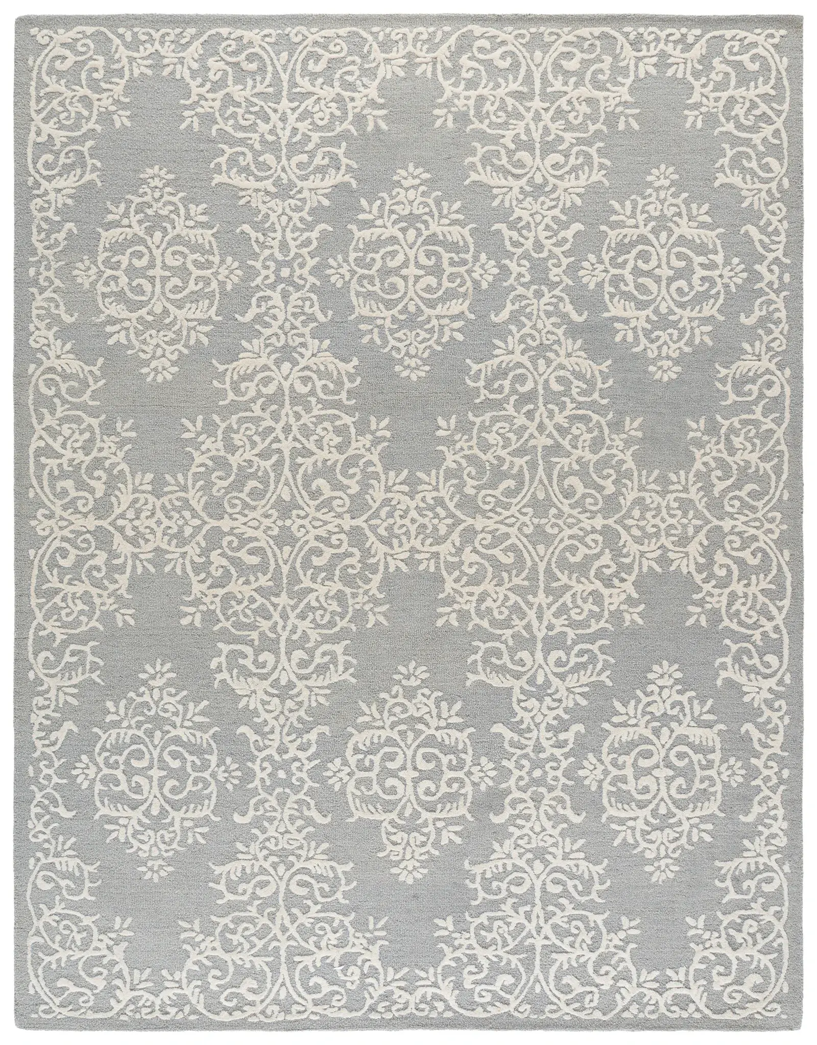 Metro Corner Medallion Hand-Tufted Wool Rug