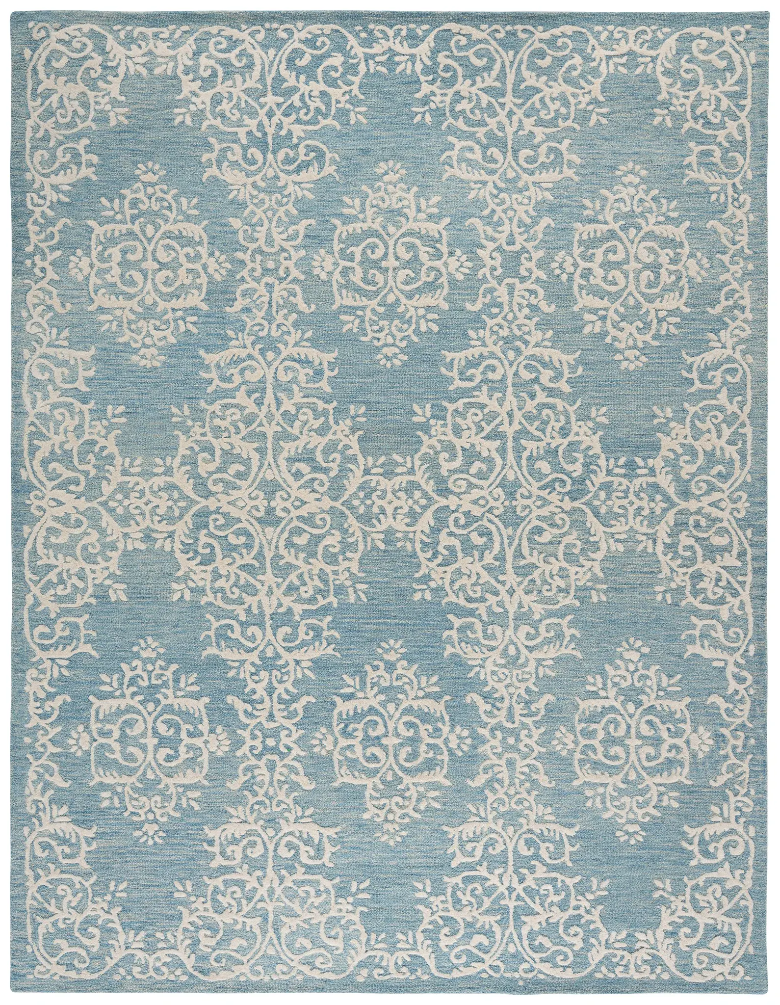 Metro Corner Medallion Hand-Tufted Wool Rug