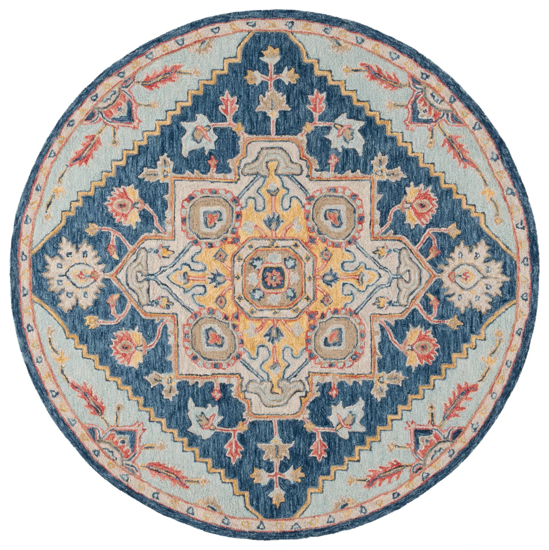 Metro Traditional Medallion Hand-Tufted Wool Rug