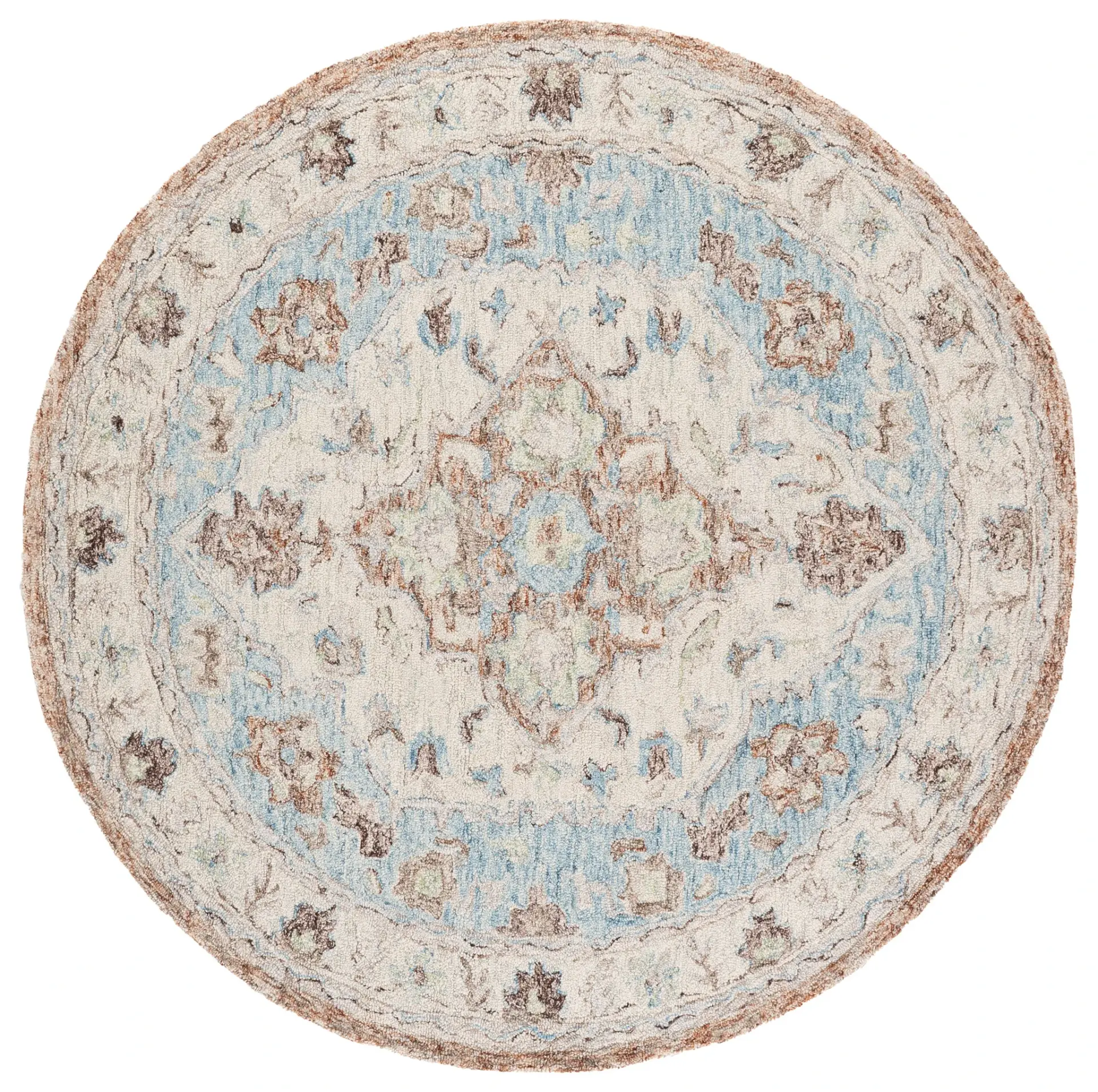 Metro Vintage Medallion Hand-Tufted Wool Rug