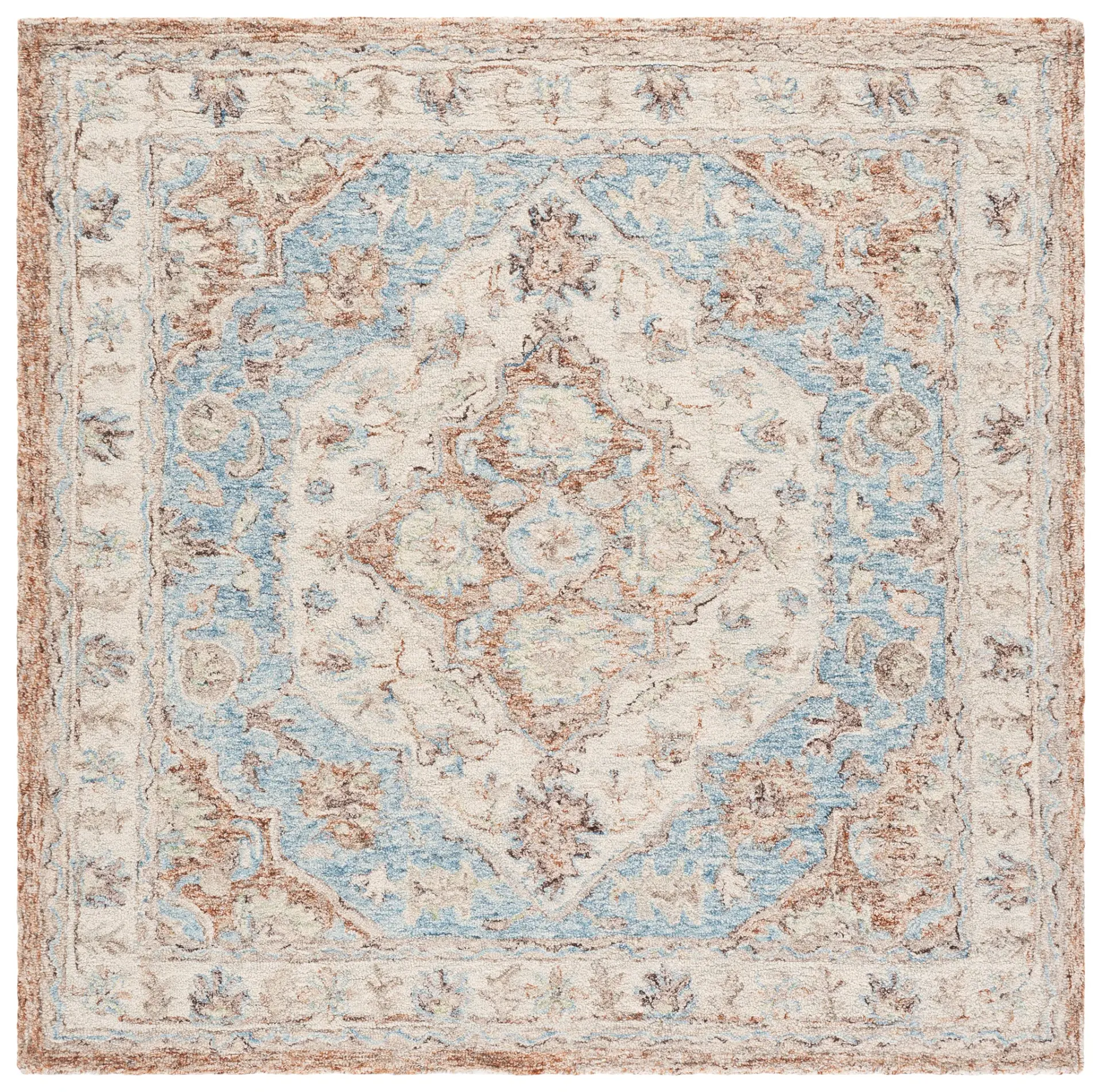 Metro Vintage Medallion Hand-Tufted Wool Rug