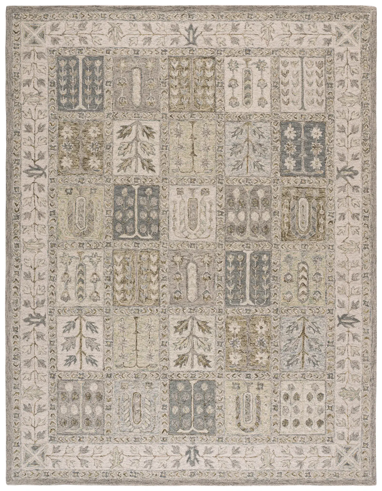 Metro Panel Grid Hand-Tufted Wool Rug