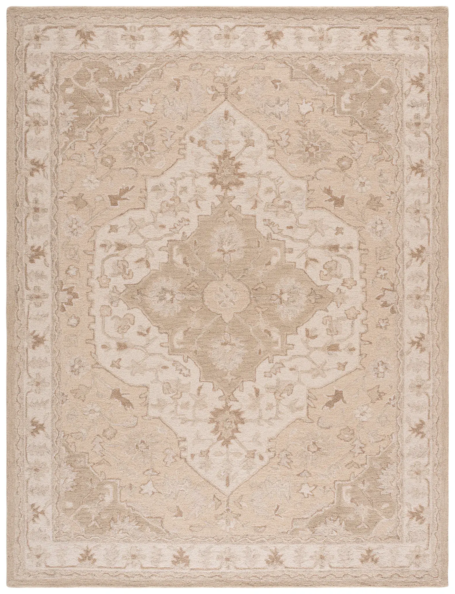 Metro Lobed Medallion Hand-Tufted Wool Rug