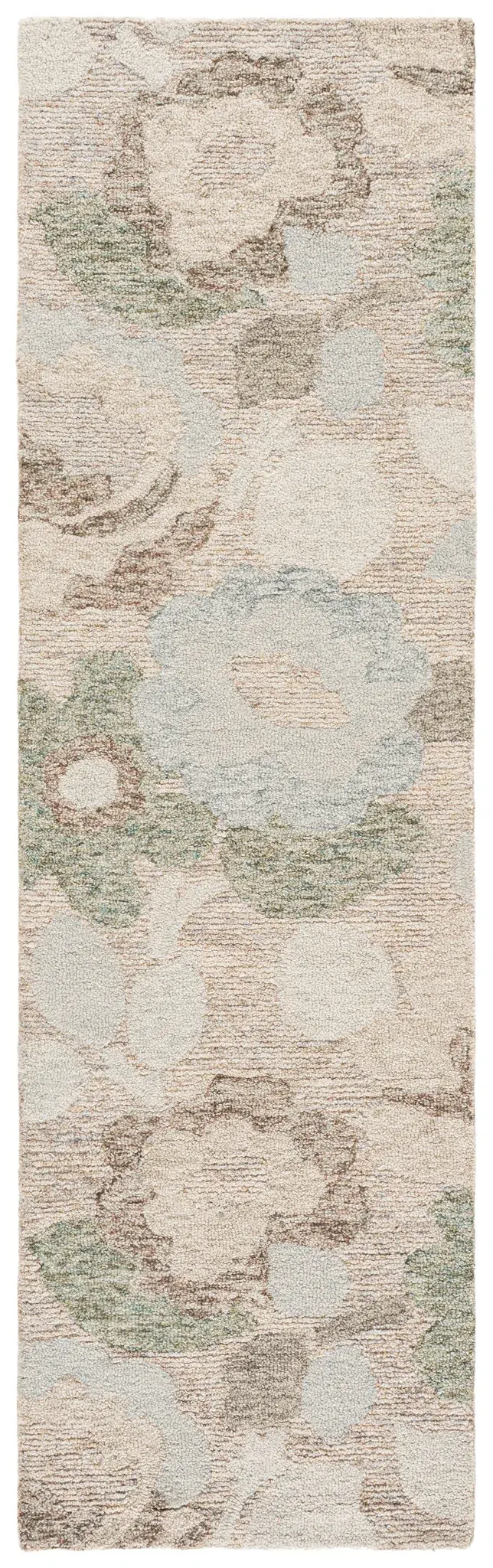 Metro Striated Floral Hand-Tufted Wool Rug