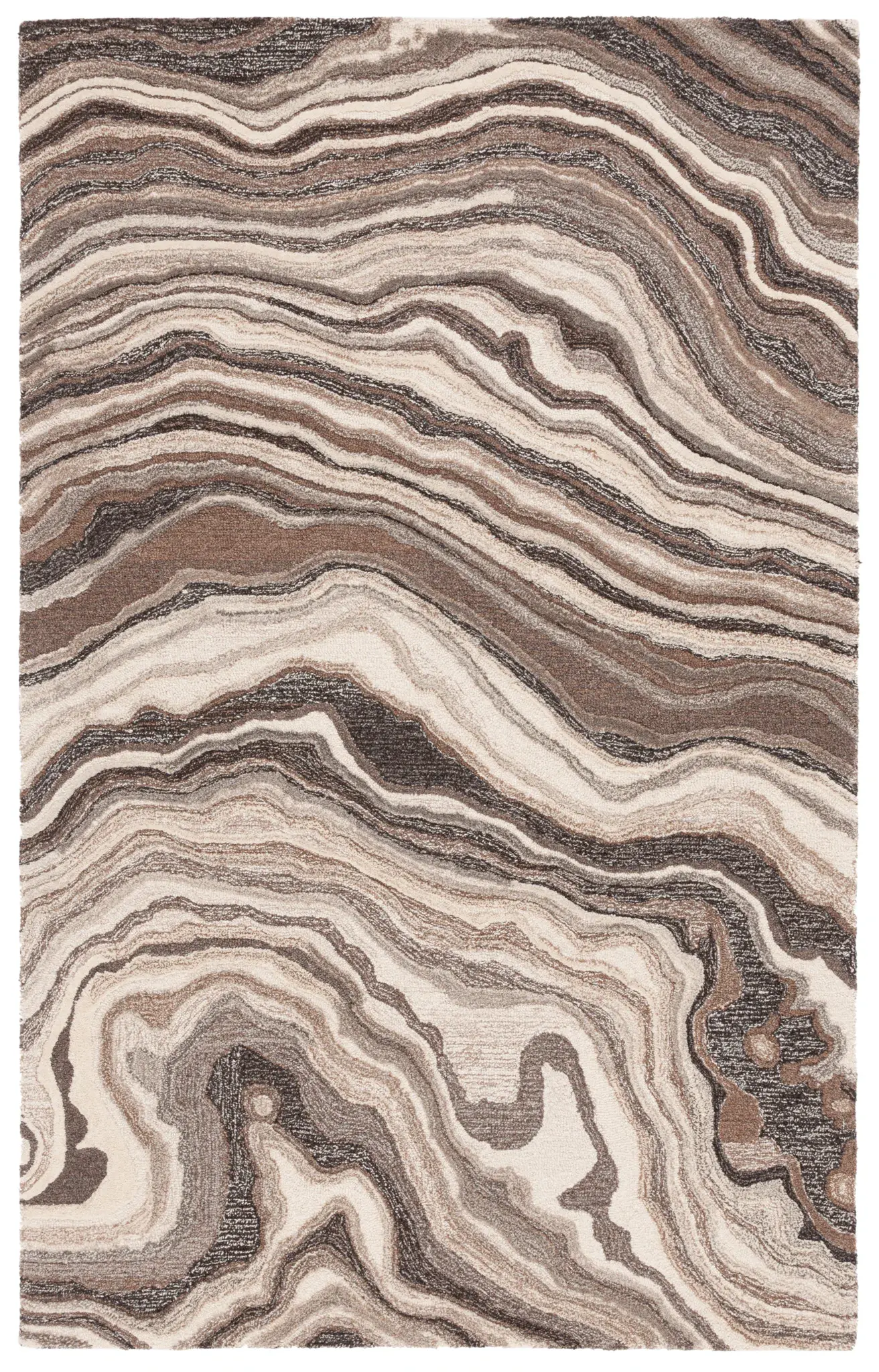 Metro Swirl Marble Hand-Tufted Wool Rug
