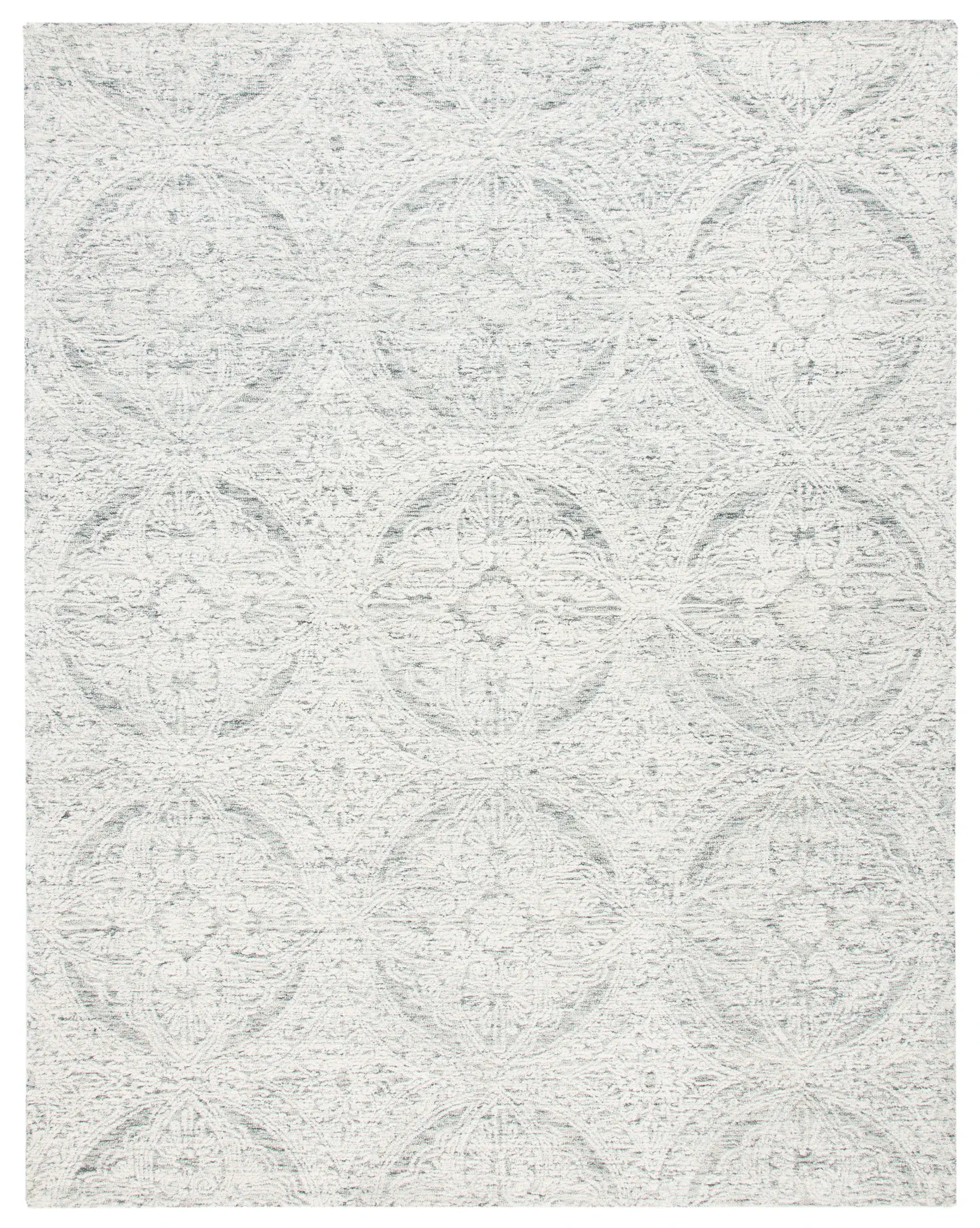 Metro Distressed Rosette Hand-Tufted Wool Rug
