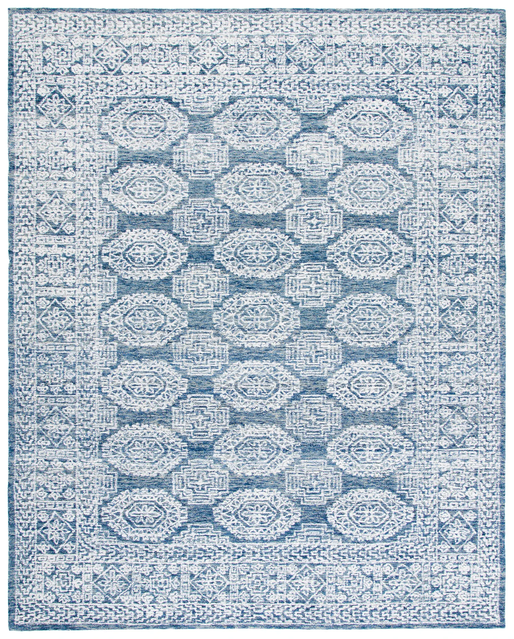 Metro Geometric Tile Hand-Tufted Wool Rug