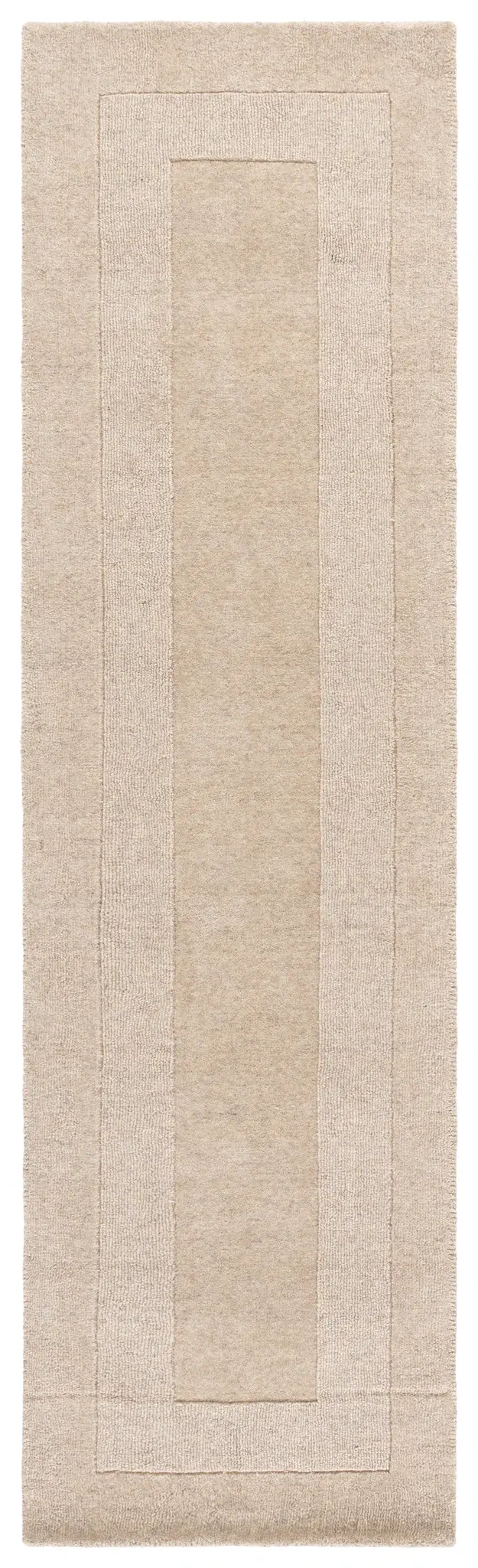 Metro Modern Inset Border Hand-Loomed Wool Rug