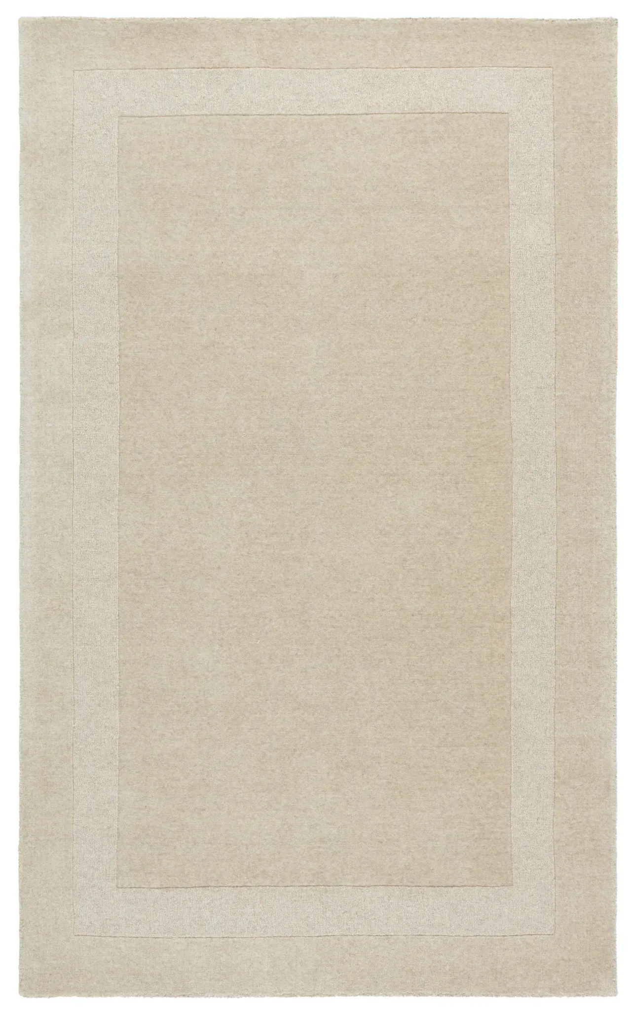 Metro Modern Inset Border Hand-Loomed Wool Rug