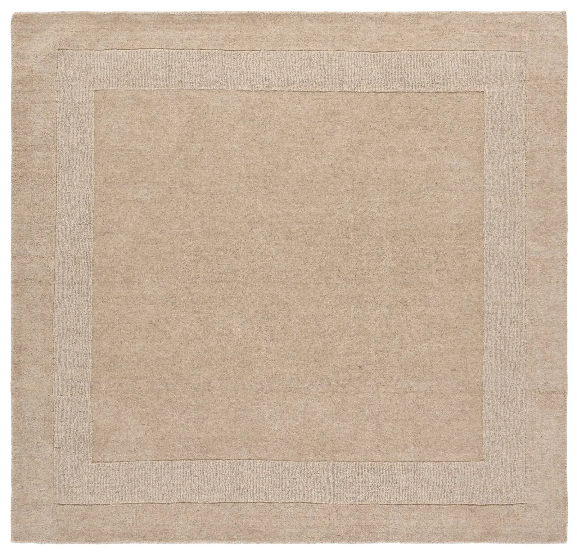 Metro Modern Inset Border Hand-Loomed Wool Rug