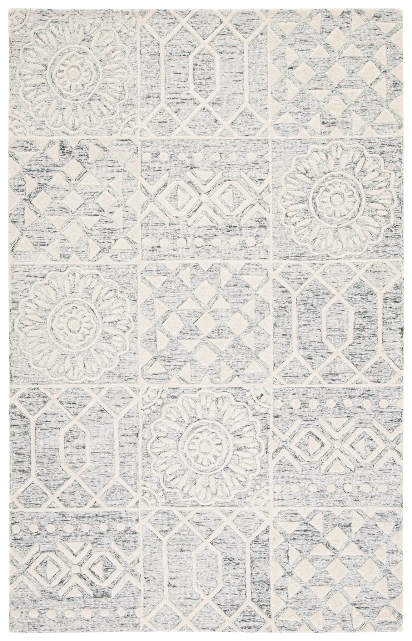 Metro Patchwork Tile Hand-Tufted Wool Rug