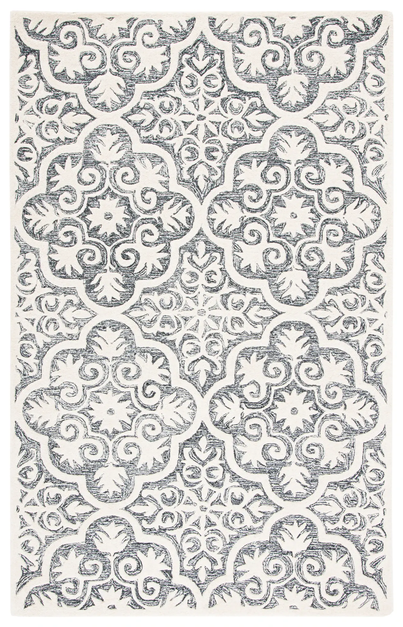 Metro Quatrefoil Tile Hand-Tufted Wool Rug