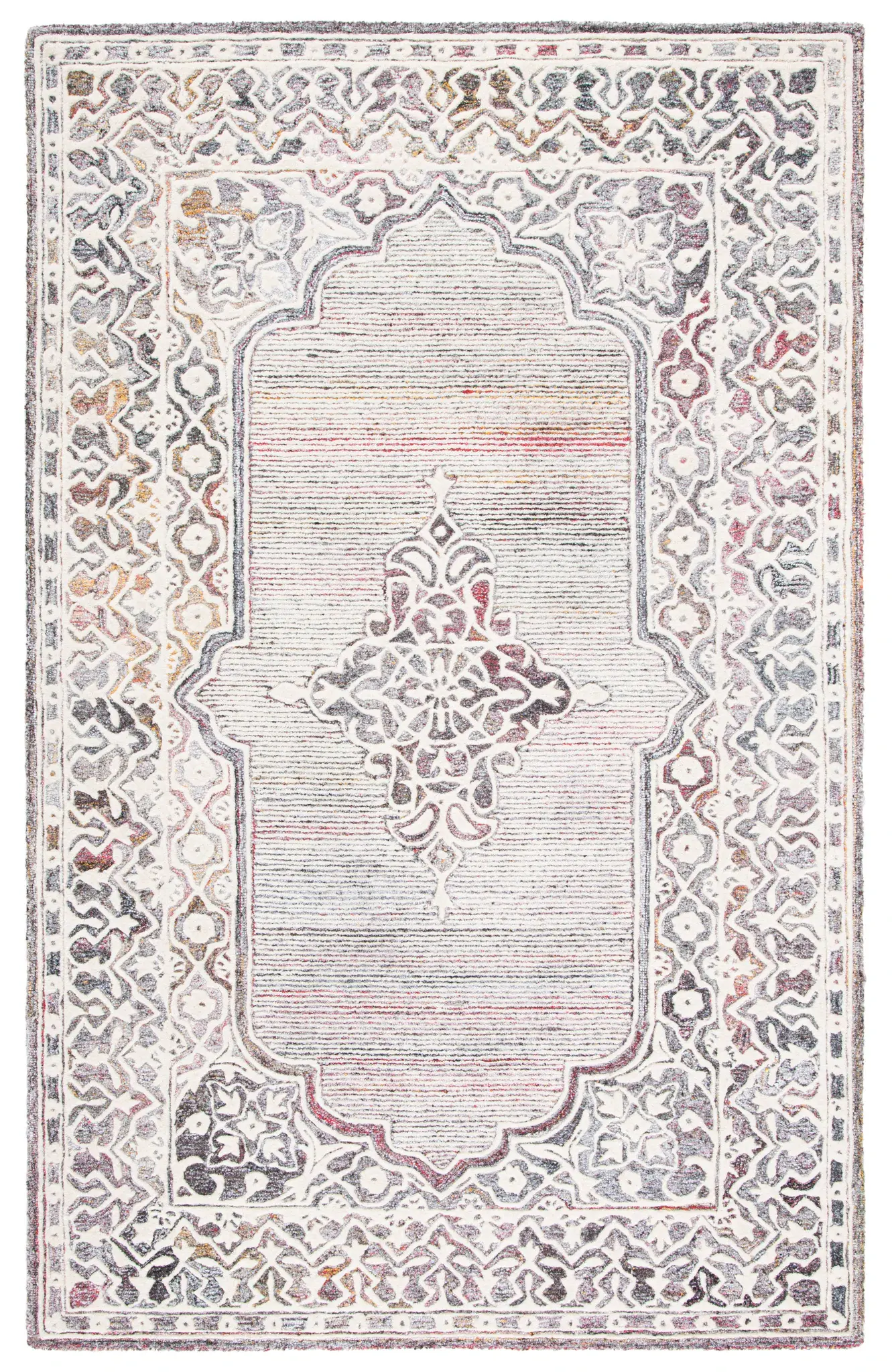 Metro Cartouche Medallion Hand-Tufted Wool Rug