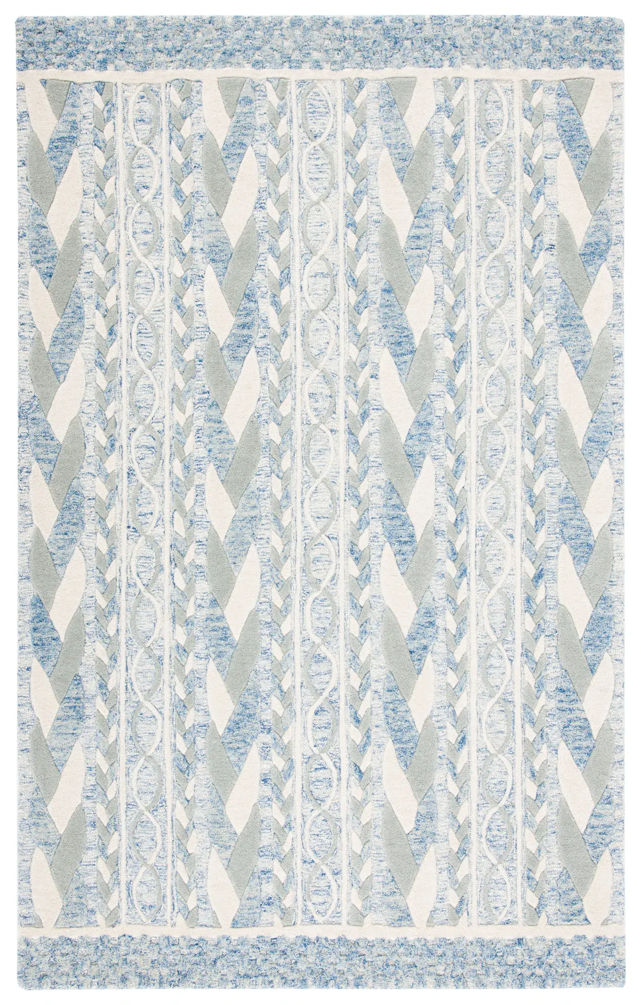 Metro Braided Stripe Hand-Tufted Wool Rug