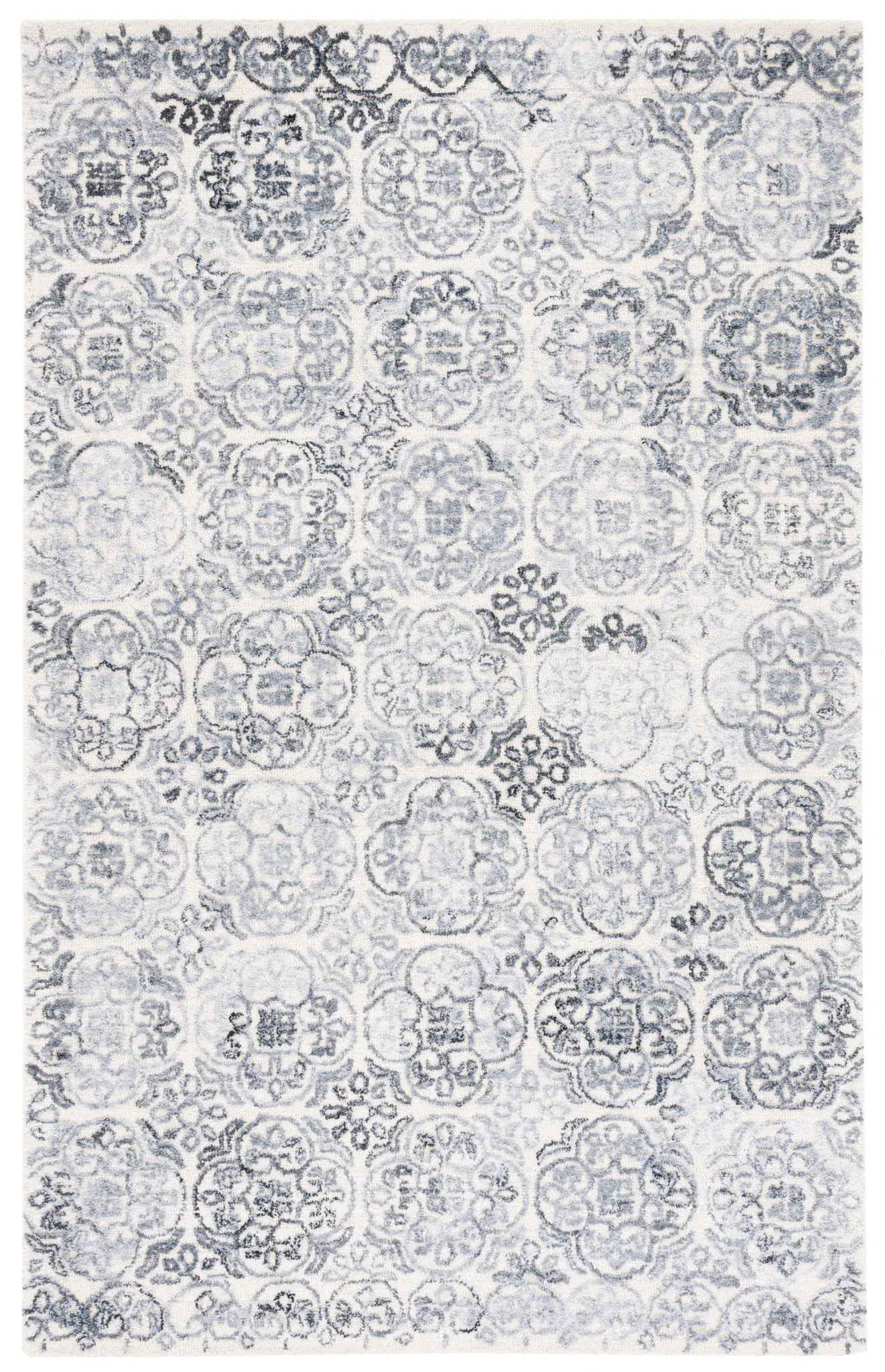 Metro Floral Medallion Hand-Tufted Rug