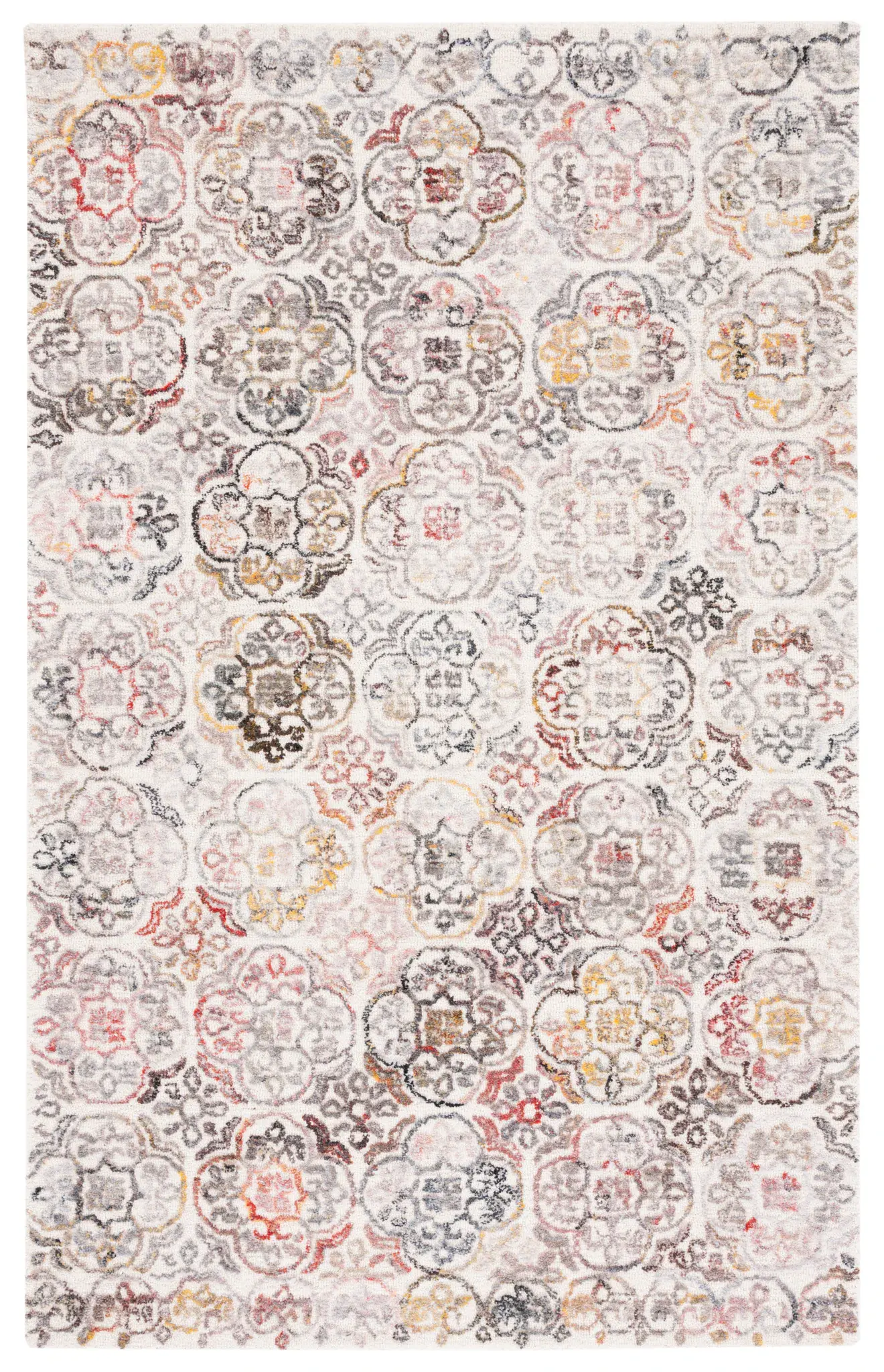 Metro Floral Medallion Hand-Tufted Rug