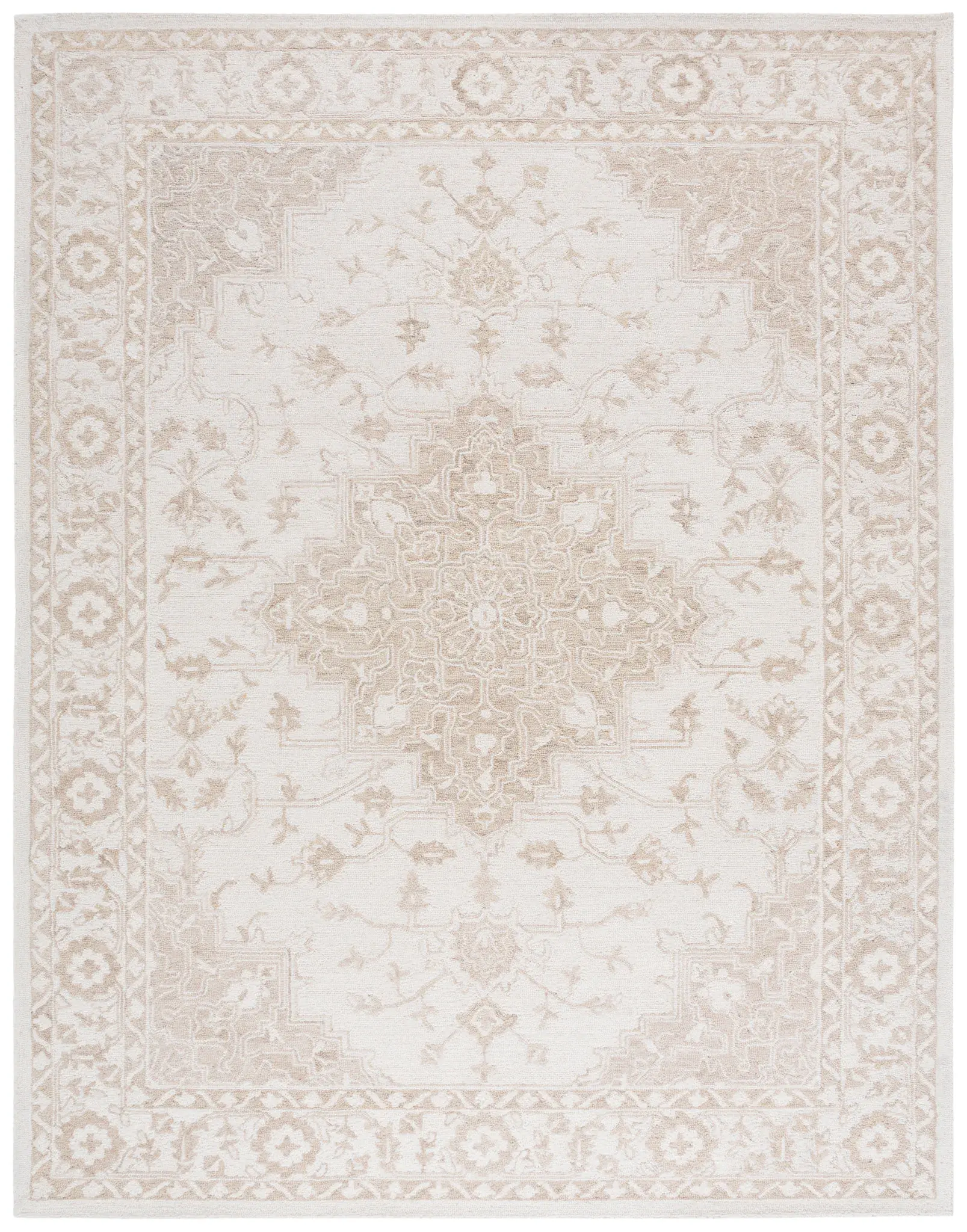 Metro Floral Medallion Hand-Tufted Wool Rug